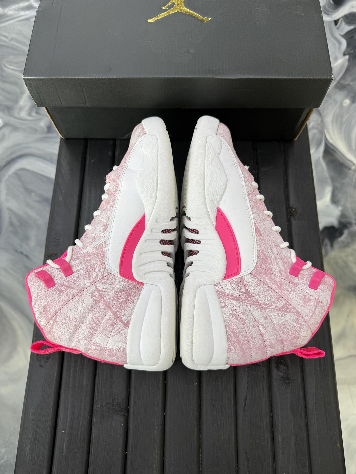 Jordan 12 "Arctic Pink" Used Size 6Y/7.5W