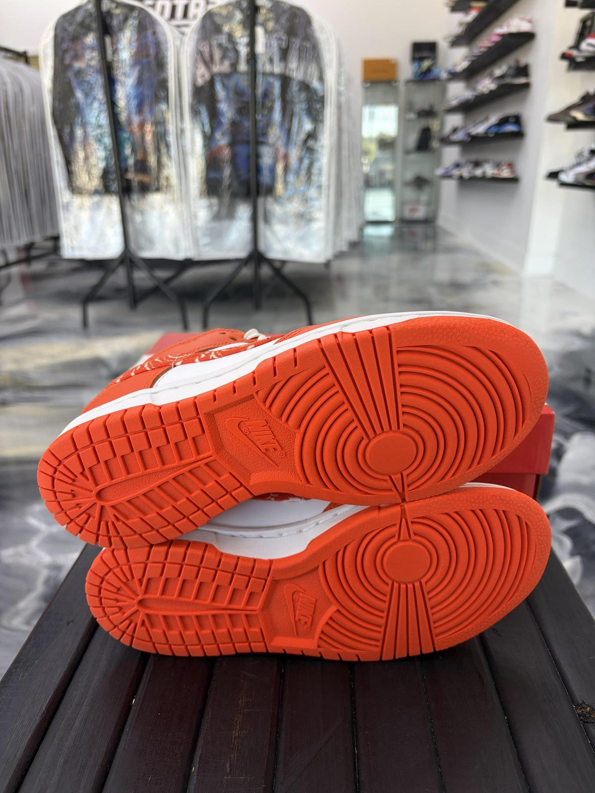 Nike Dunk Low "Orange Paisley" Used Size 4.5Y/6W
