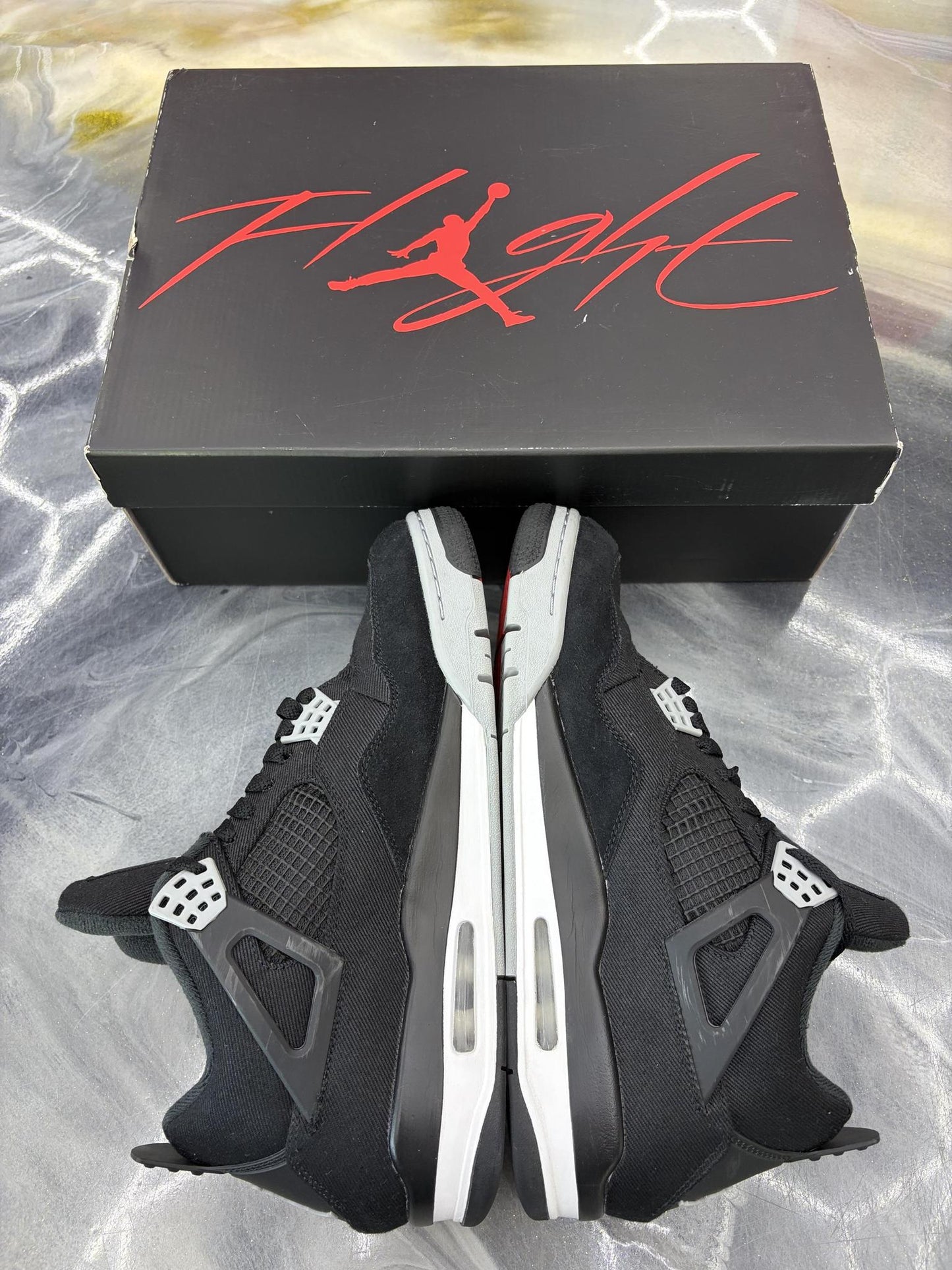 Jordan 4 "Black Canvas" Used Size 11.5