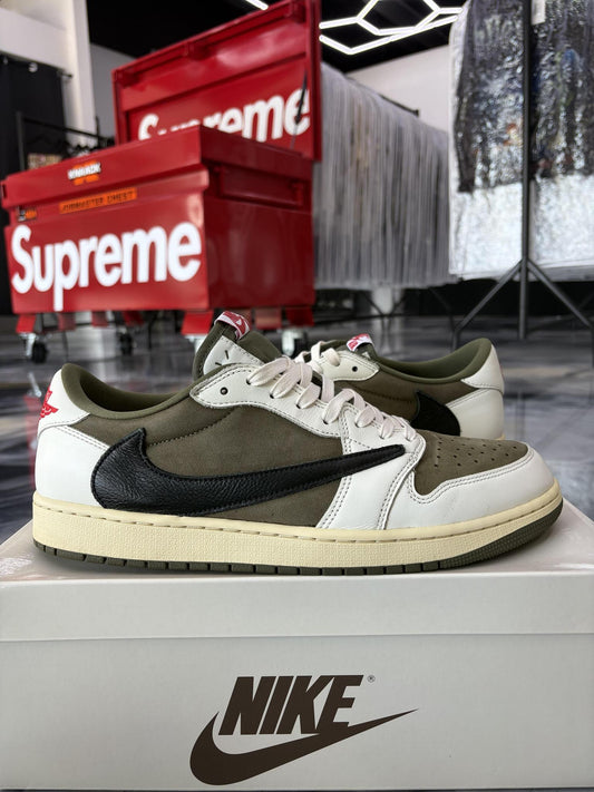 Jordan 1 Low x Travis Scott "Medium Olive" Used Size 13