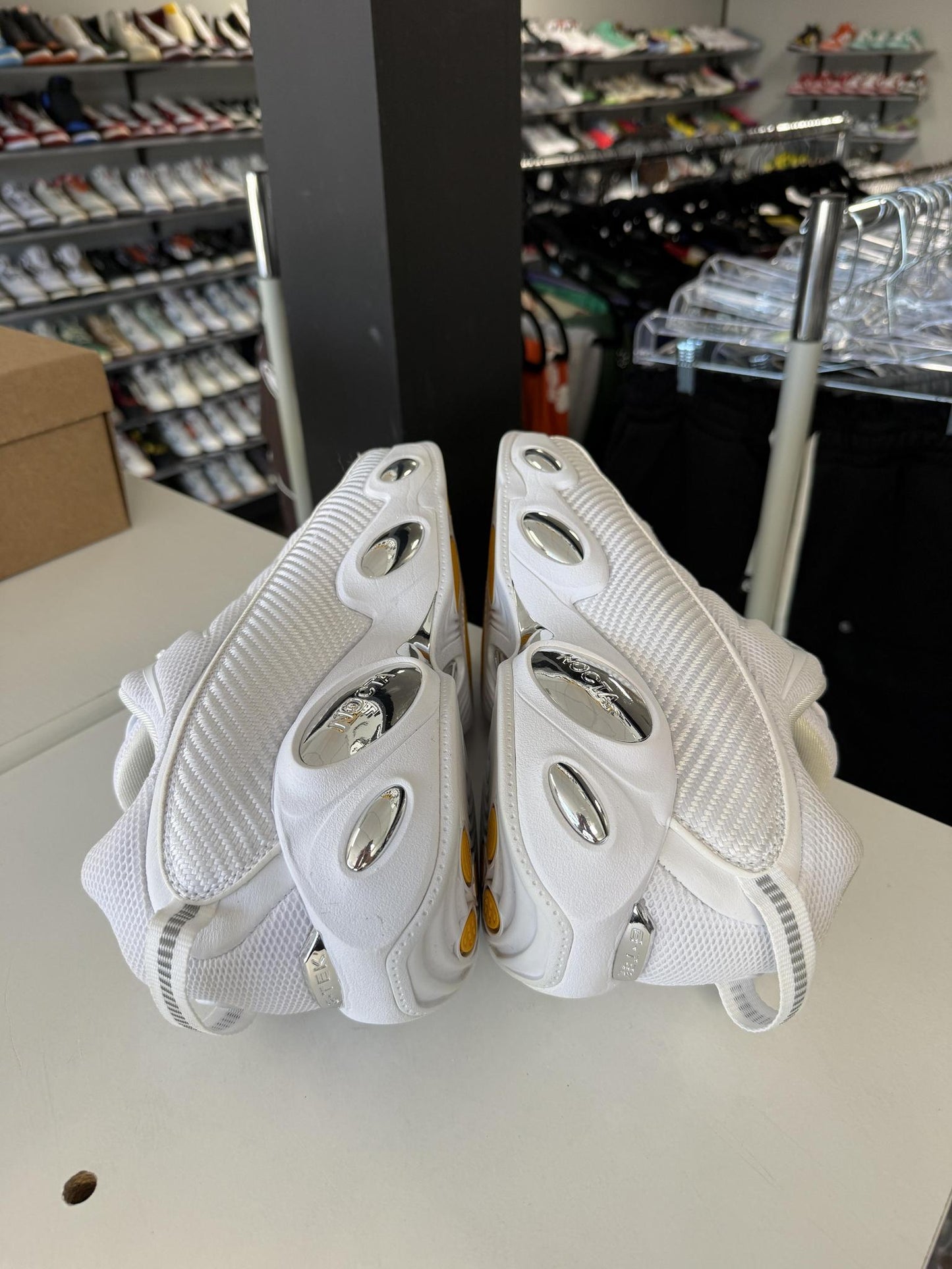 Nike NOCTA Glide "White Chrome" Used Size 14