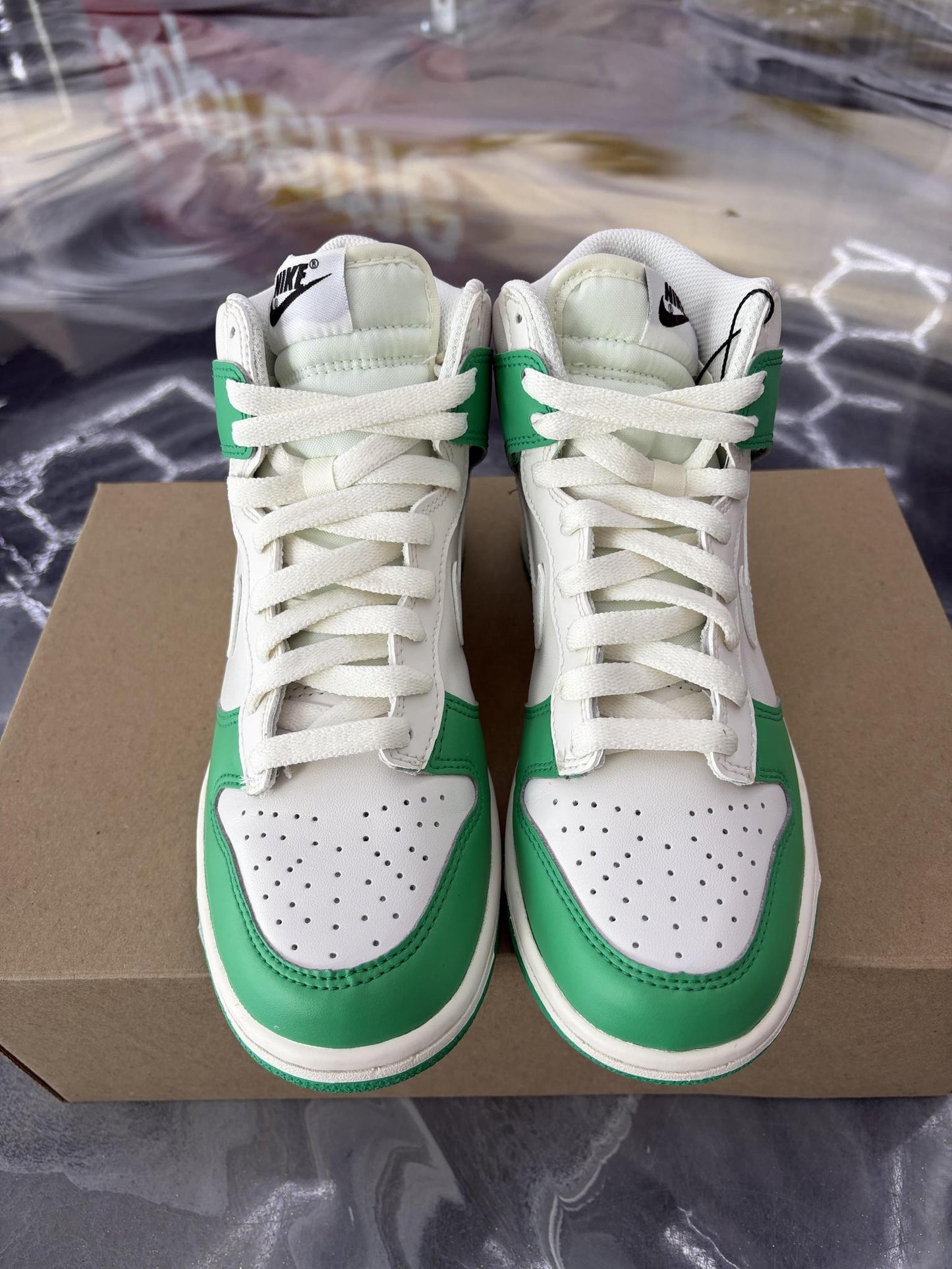 Nike Dunk High "Phantom Stadium Green" Used Size 5.5Y/7W
