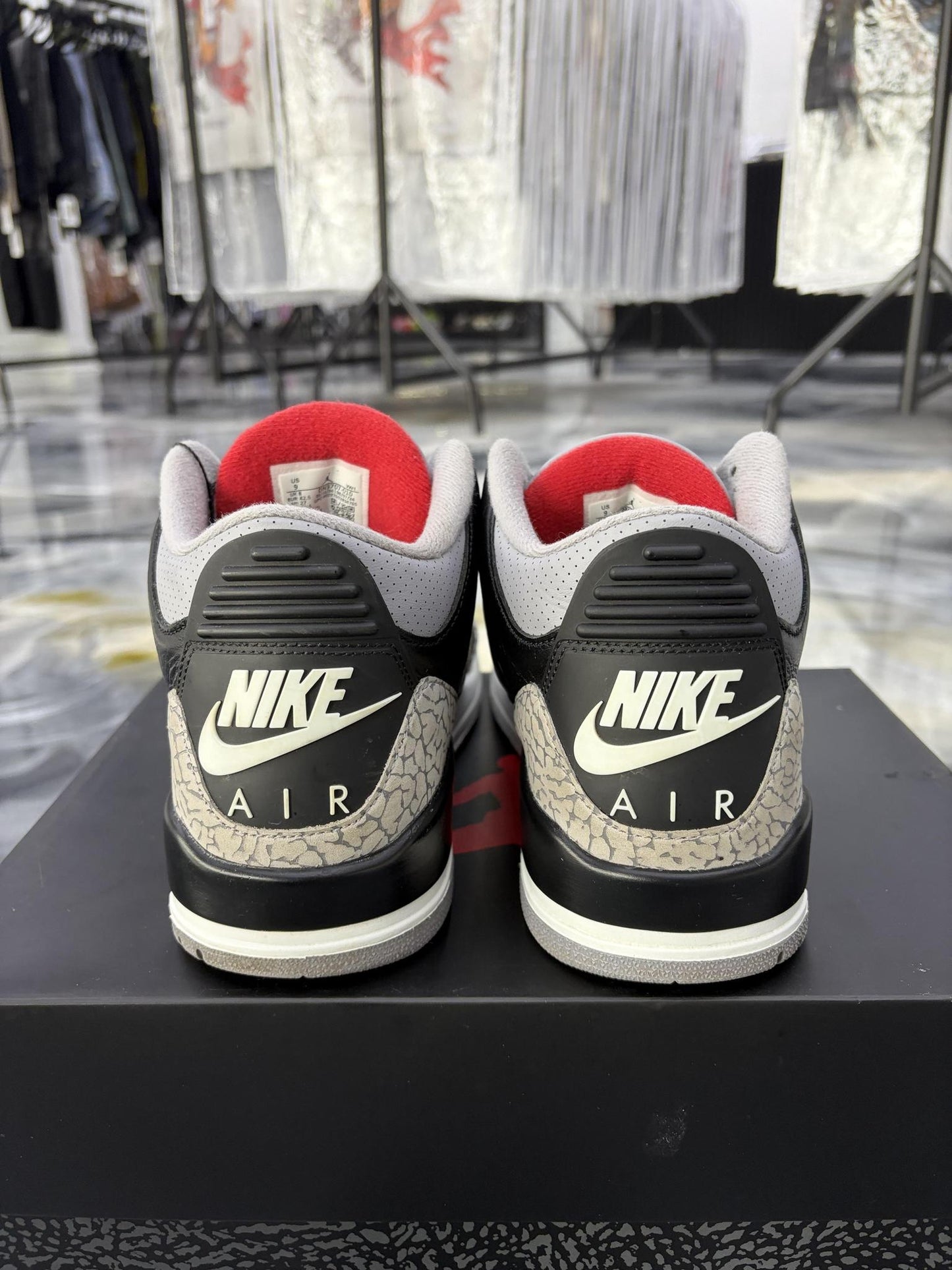 Jordan 3 "Black Cement" Used Size 9