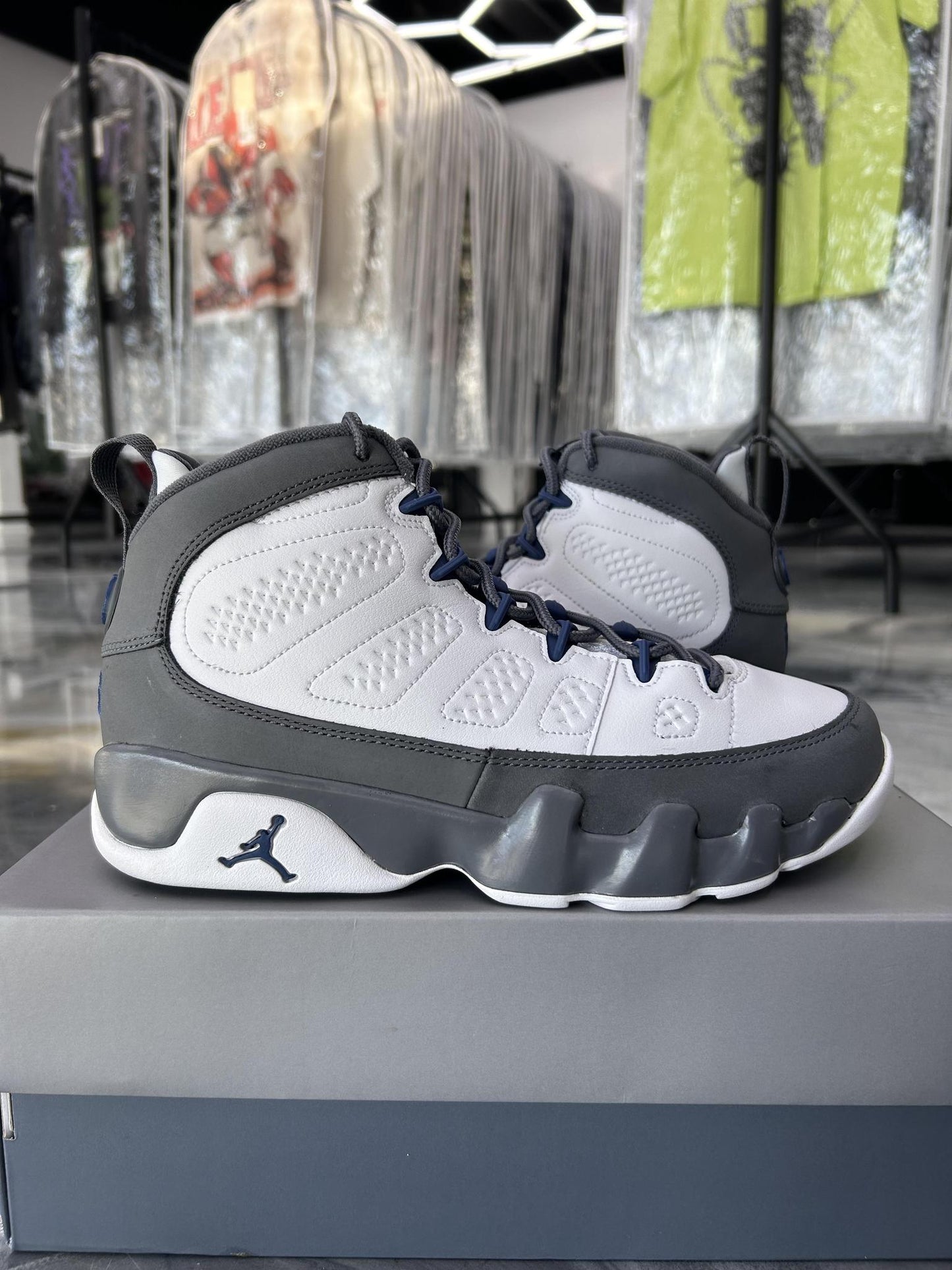 Jordan 9 "Flint Blue" Used Size 7Y/8.5W