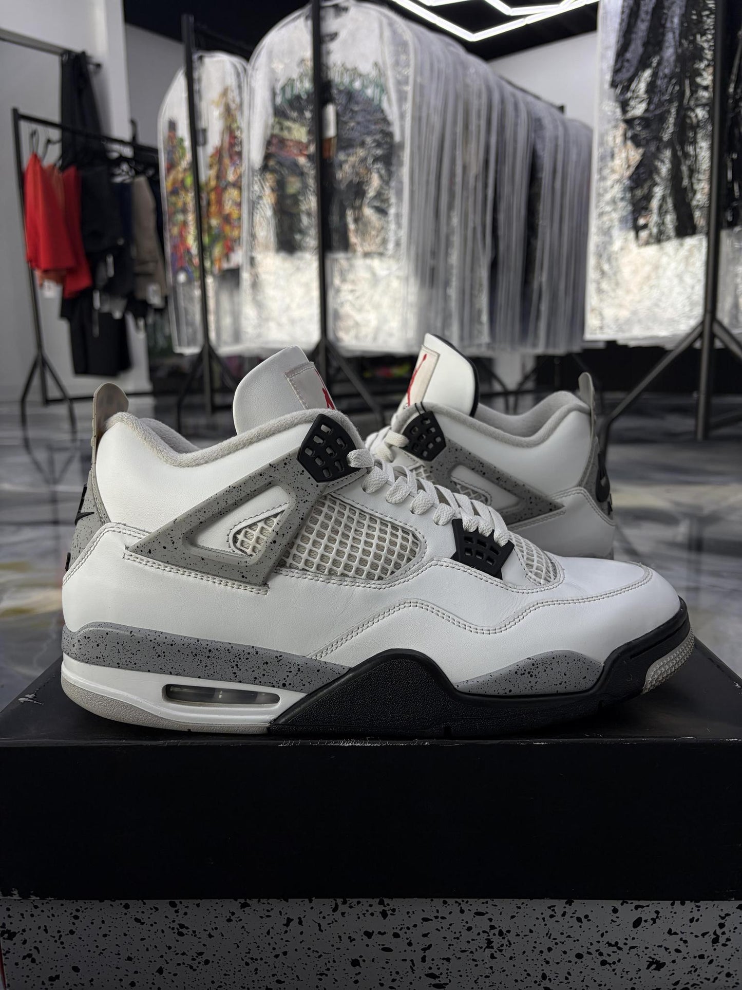 Jordan 4 "White Cement" Used Size 13