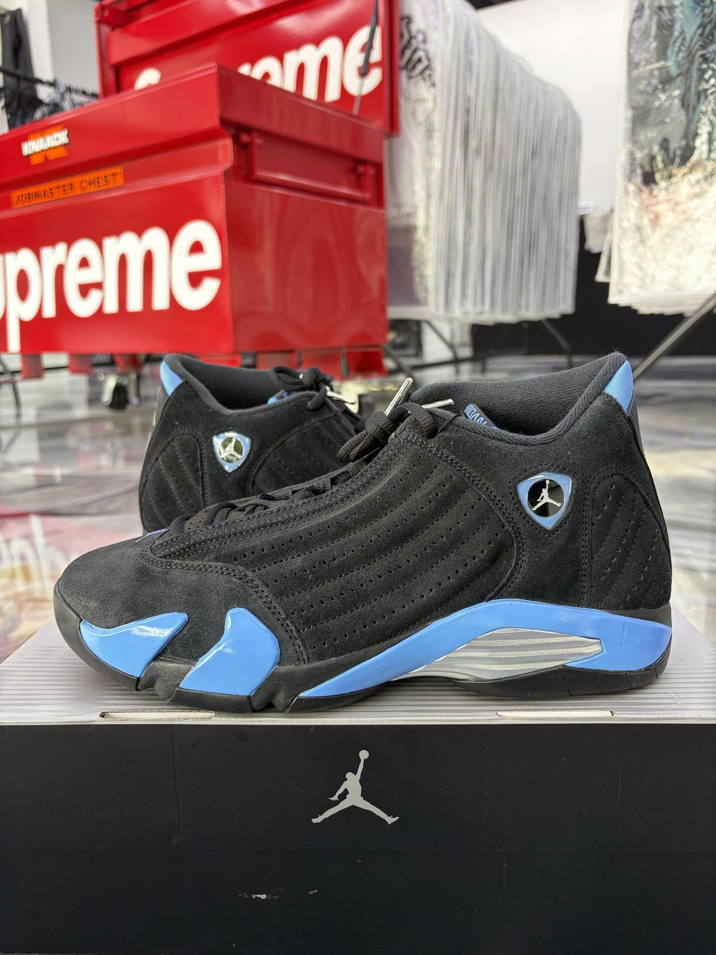 Jordan 14 "University Blue" Used Size 10.5