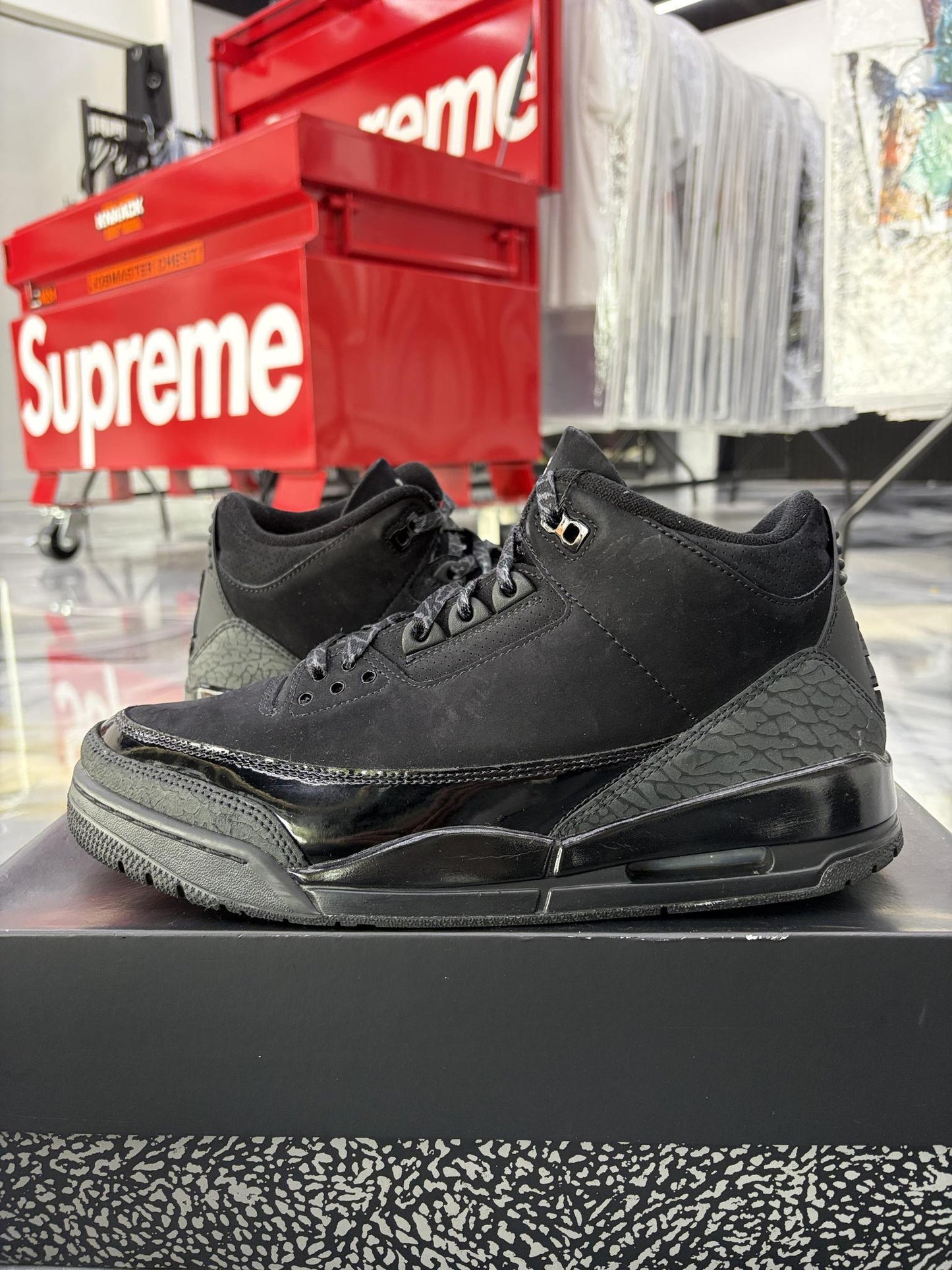 Jordan 3 "Black Cat" Used Size 10.5