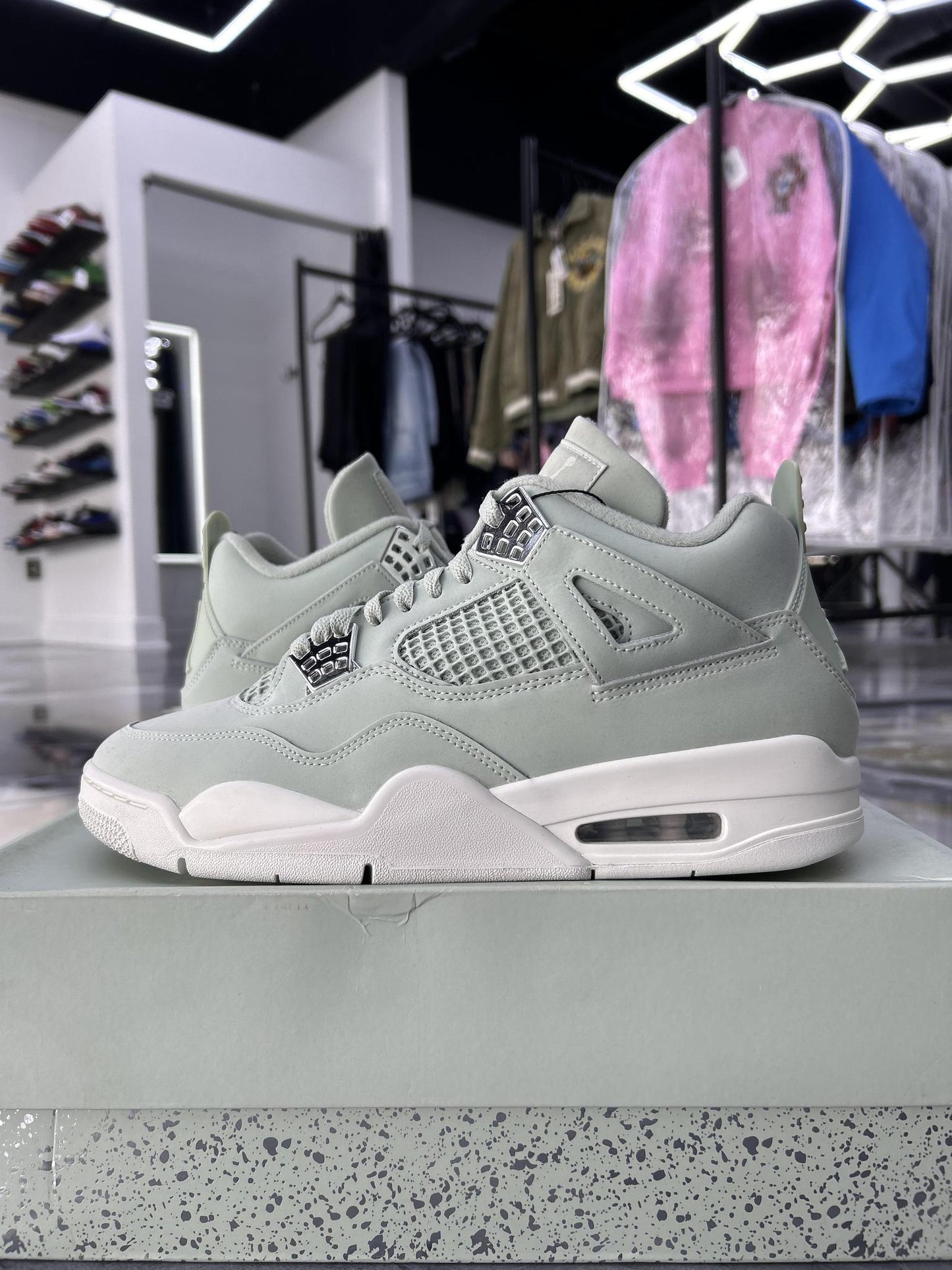 Jordan 4 "Seafoam Sail" Used Size 12W/10.5M