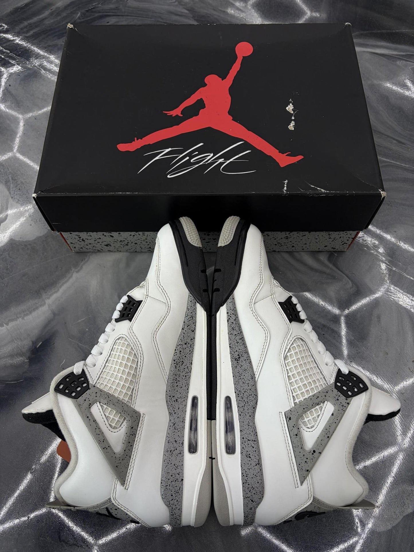 Jordan 4 "White Cement" Used Size 10