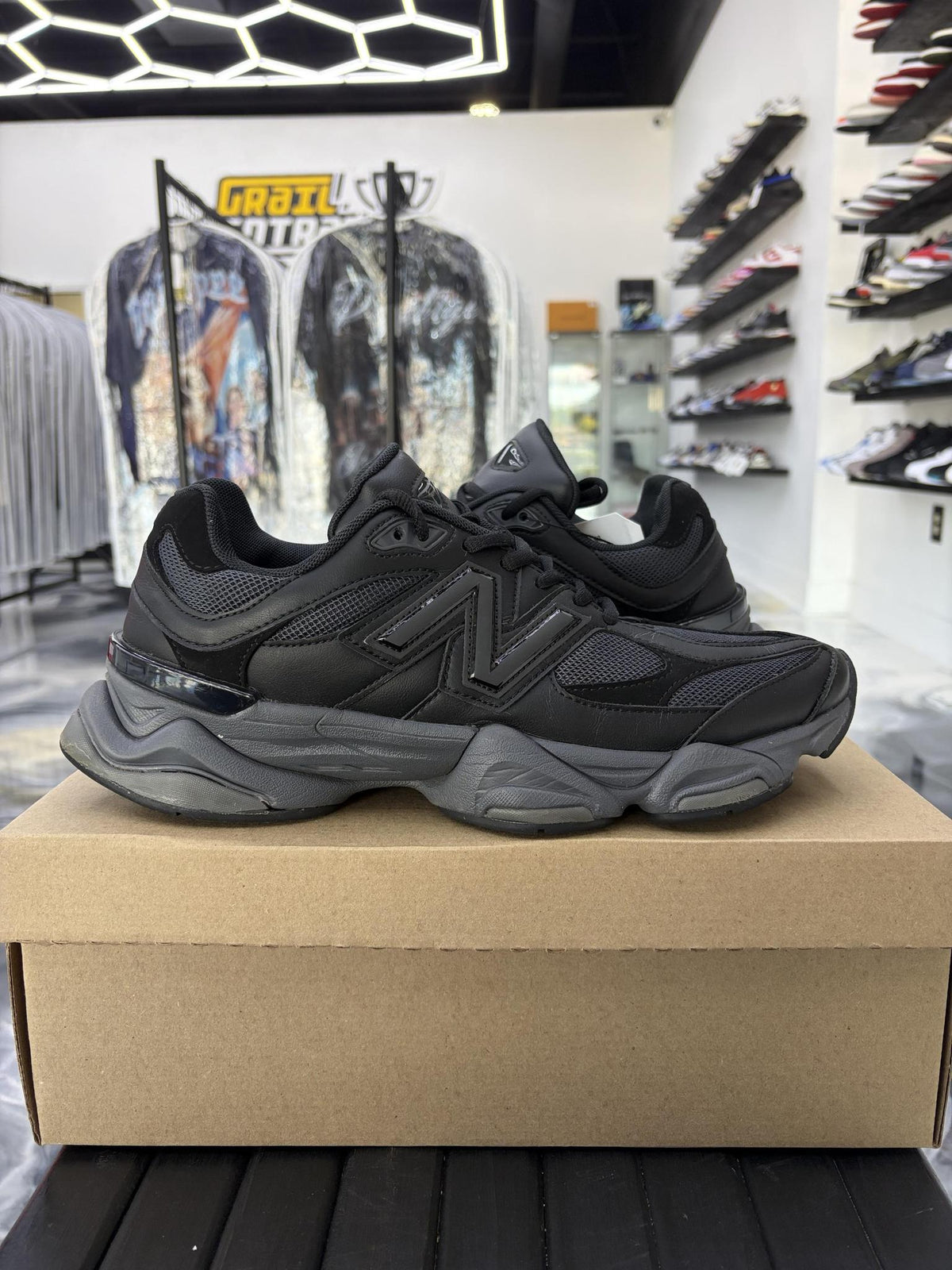 New Balance 9060 "Triple Black" Used Size 10