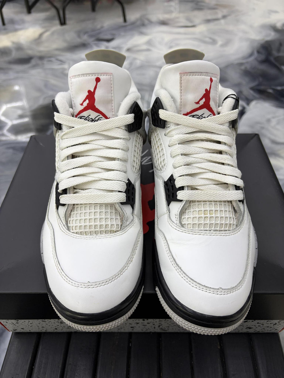 Jordan 4 "White Cement" Used Size 8