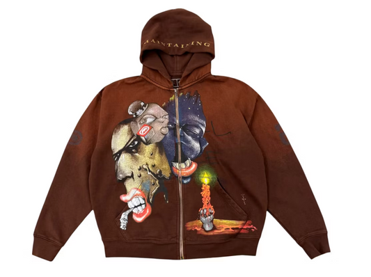 Travis Scott x Ecko Maintaining Zip Hoodie "Brown"