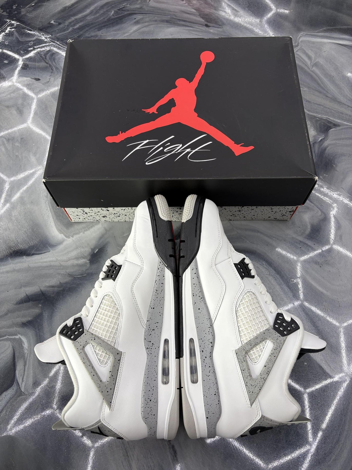 Jordan 4 "White Cement" Used Size 12