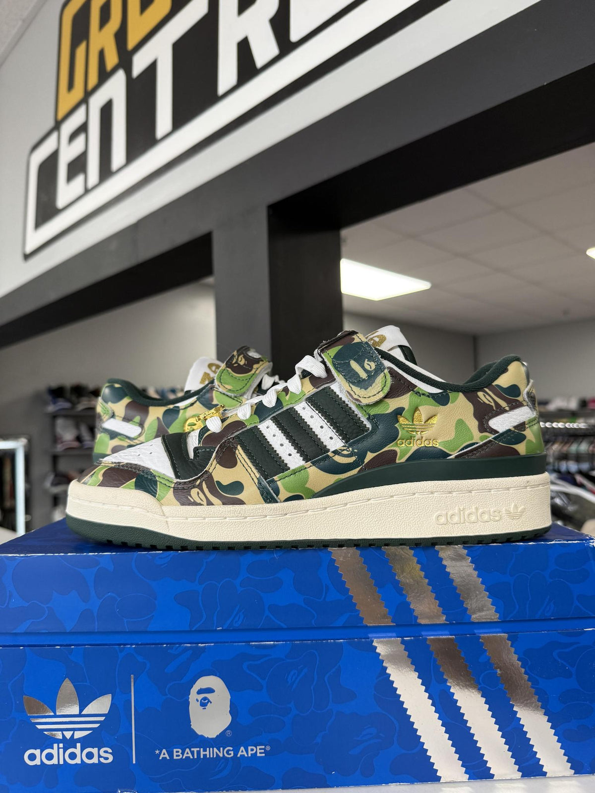 Adidas Forum 84 X Bape "Green Camo" Used Size 7.5