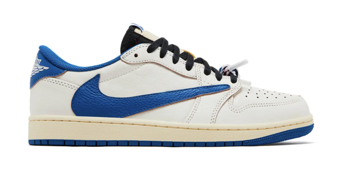 Jordan 1 x Travis Scott x Fragment "Sail Military Blue"