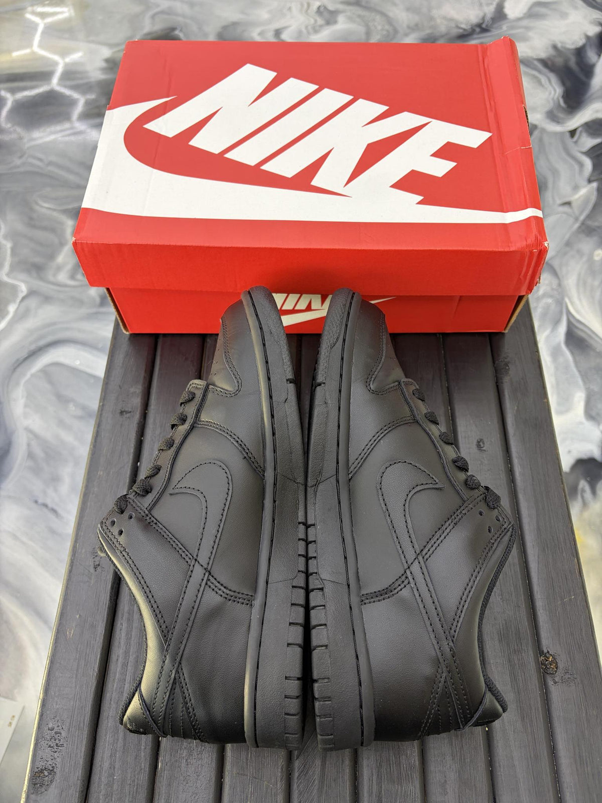 Nike Dunk Low "Triple Black" Used Size 7Y/8.5W