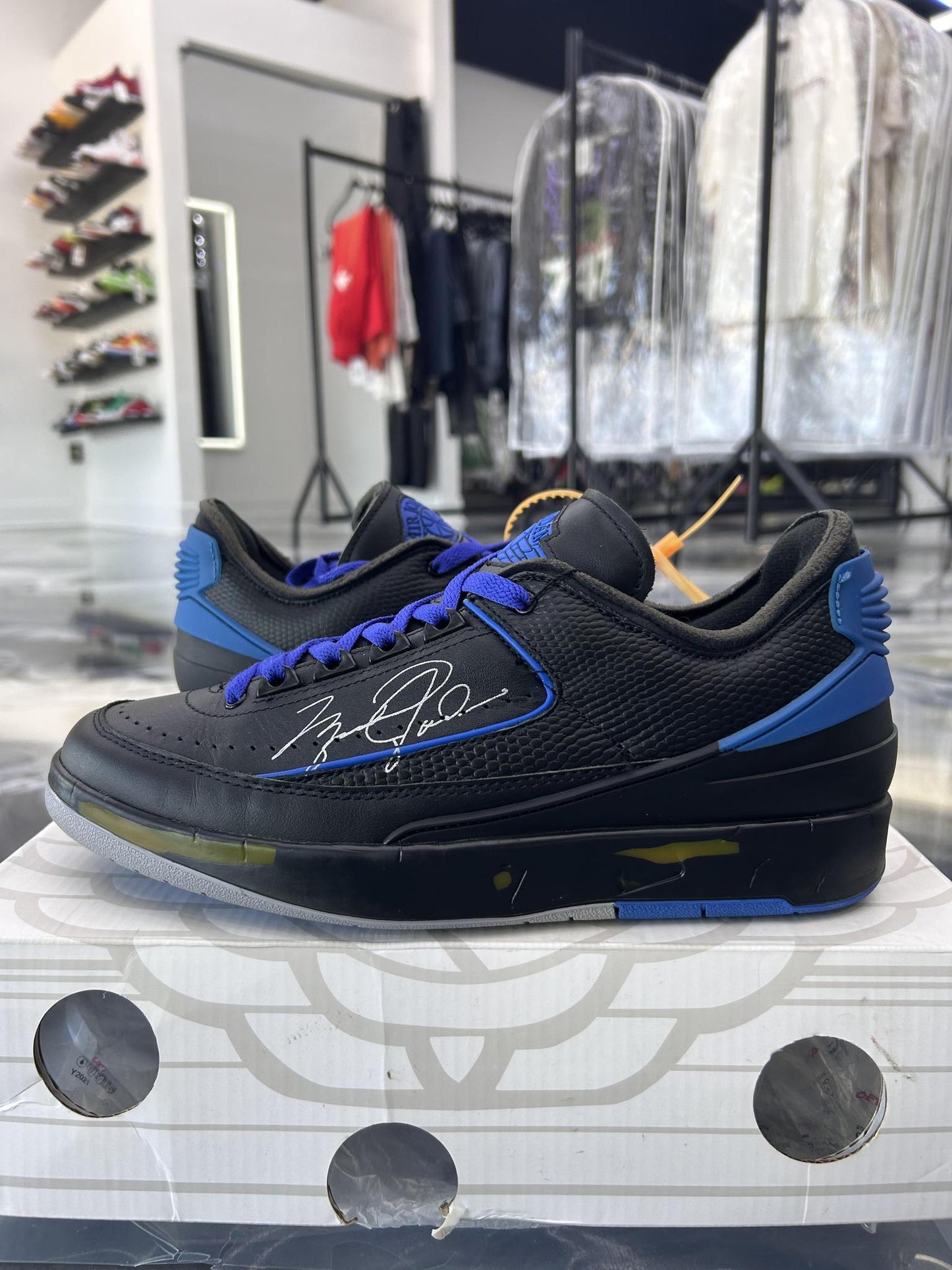 Jordan 2 Off White "Black Royal" Used Size 10