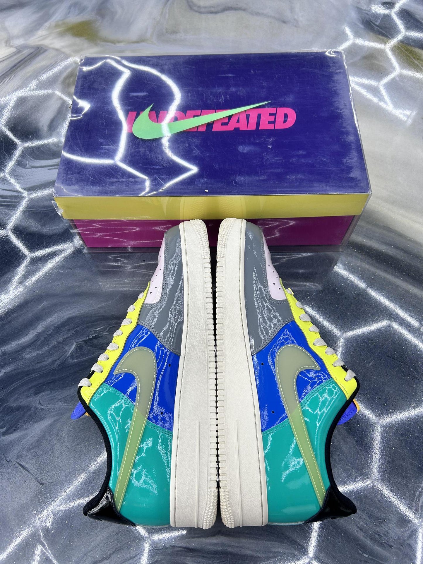Nike Air Force One Low UNDFTD "Grey Multi" Used Size 13