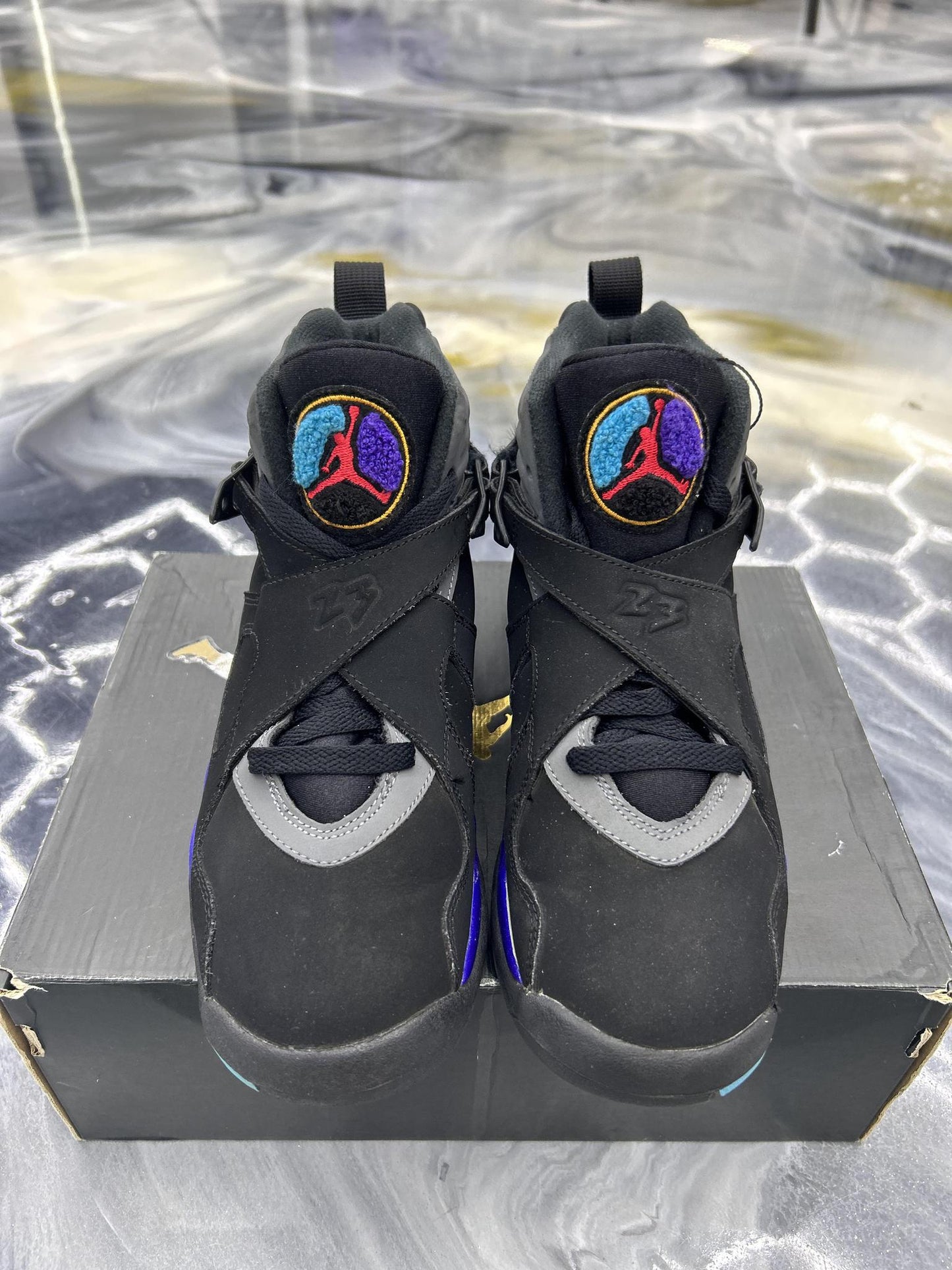 Jordan 8 "Aqua" Used Size 5.5Y/7W