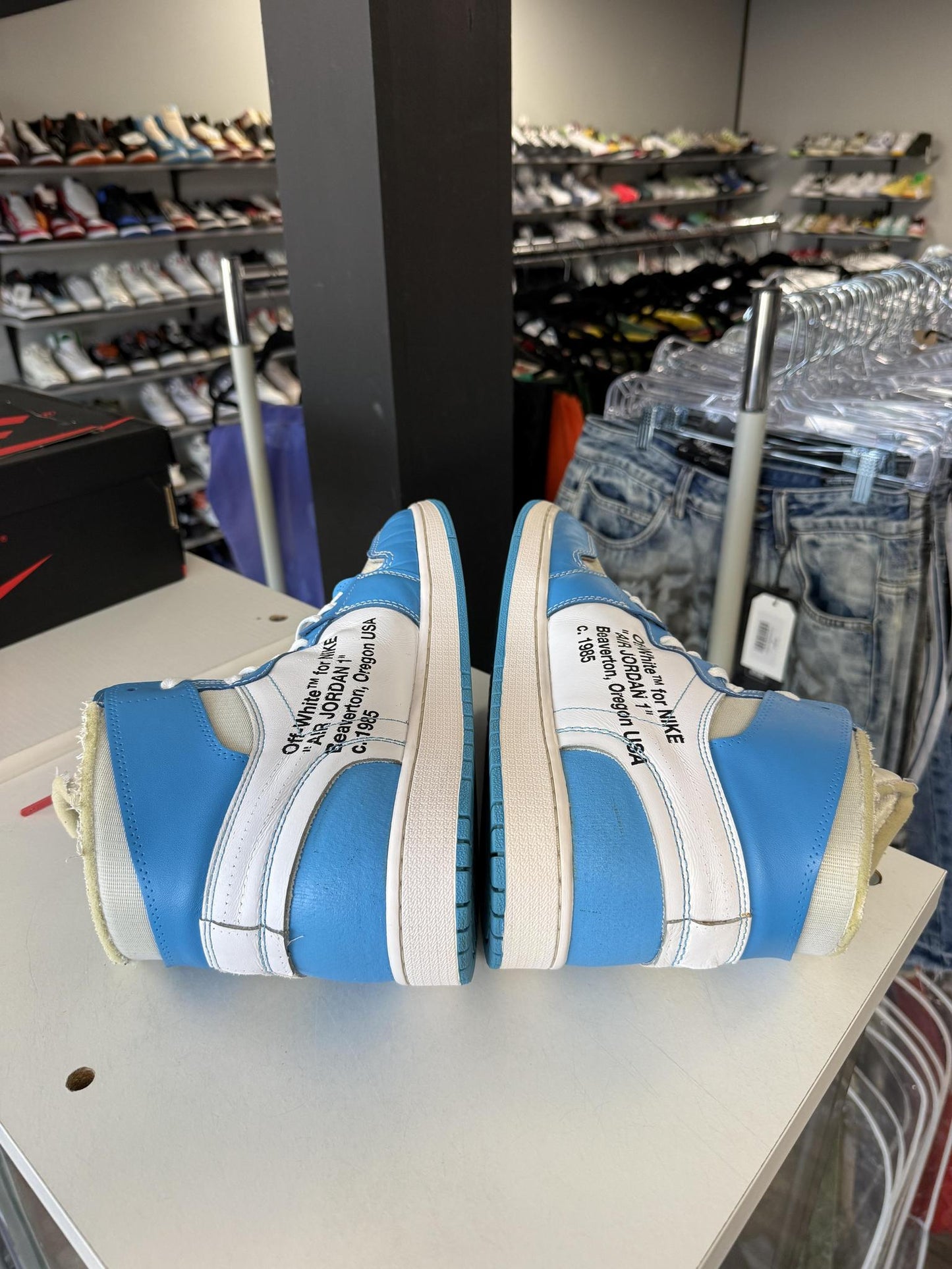 Jordan 1 High Off White "UNC" Used Size 14