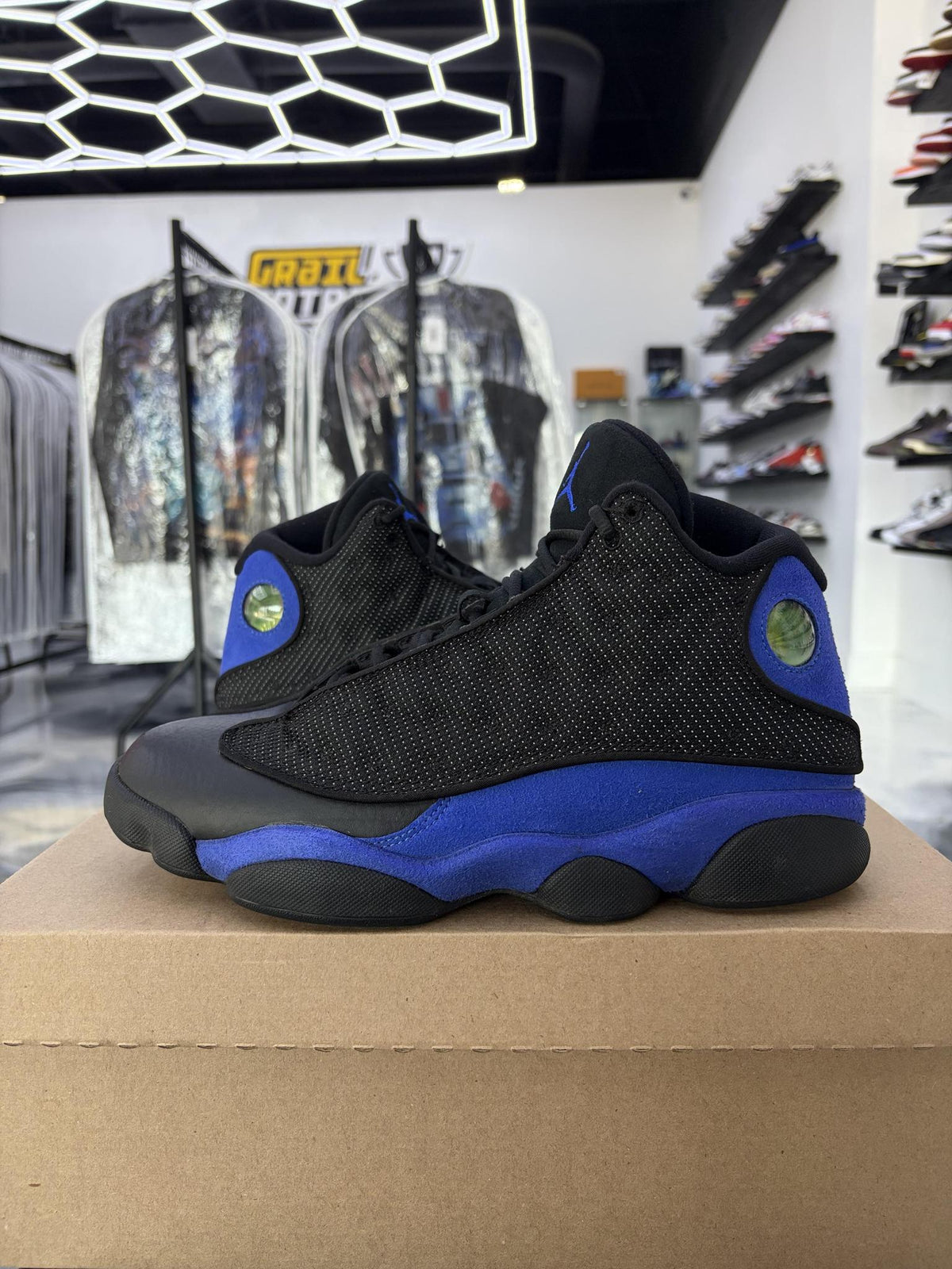 Jordan 13 "Black Hyper Royal" Used Size 8
