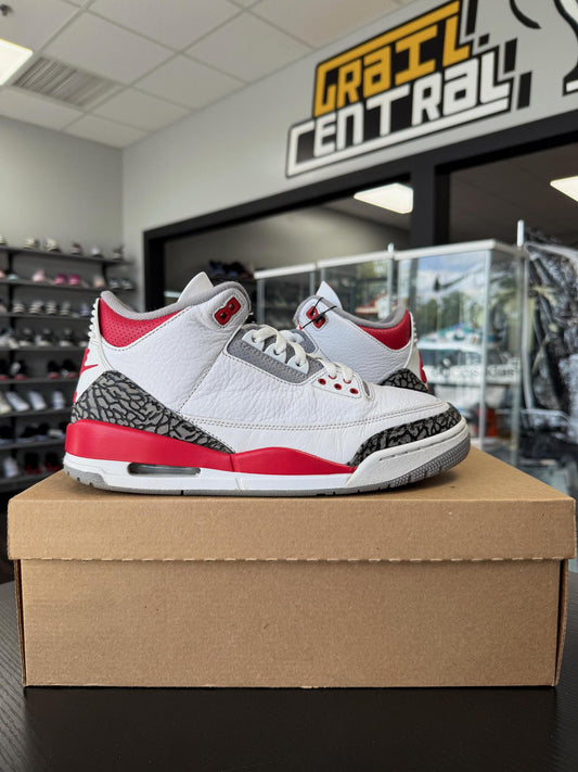 Jordan 3 Fire Red Used Size 9