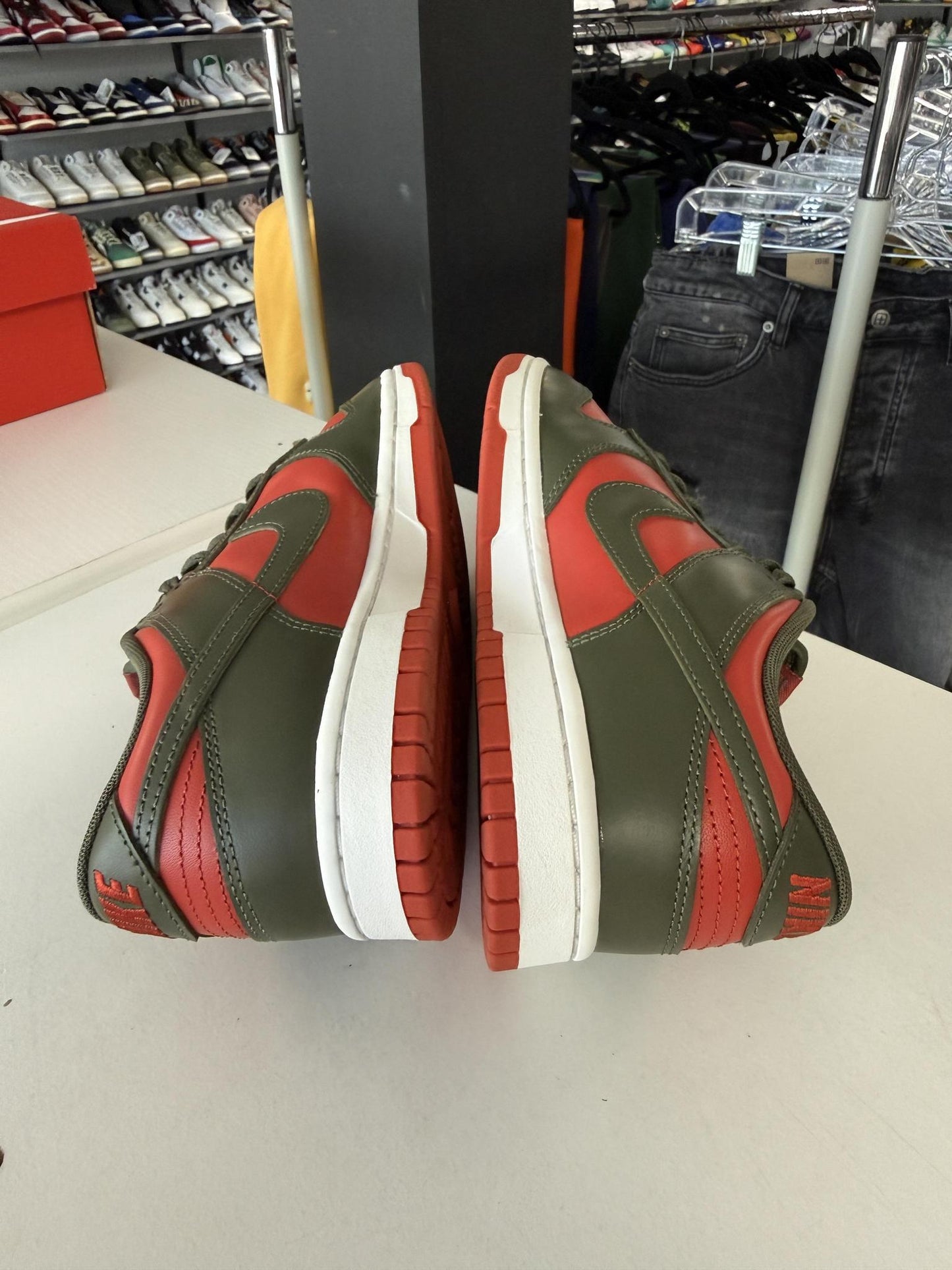 Nike Dunk Low "Mystic Red Olive" Used Size 8