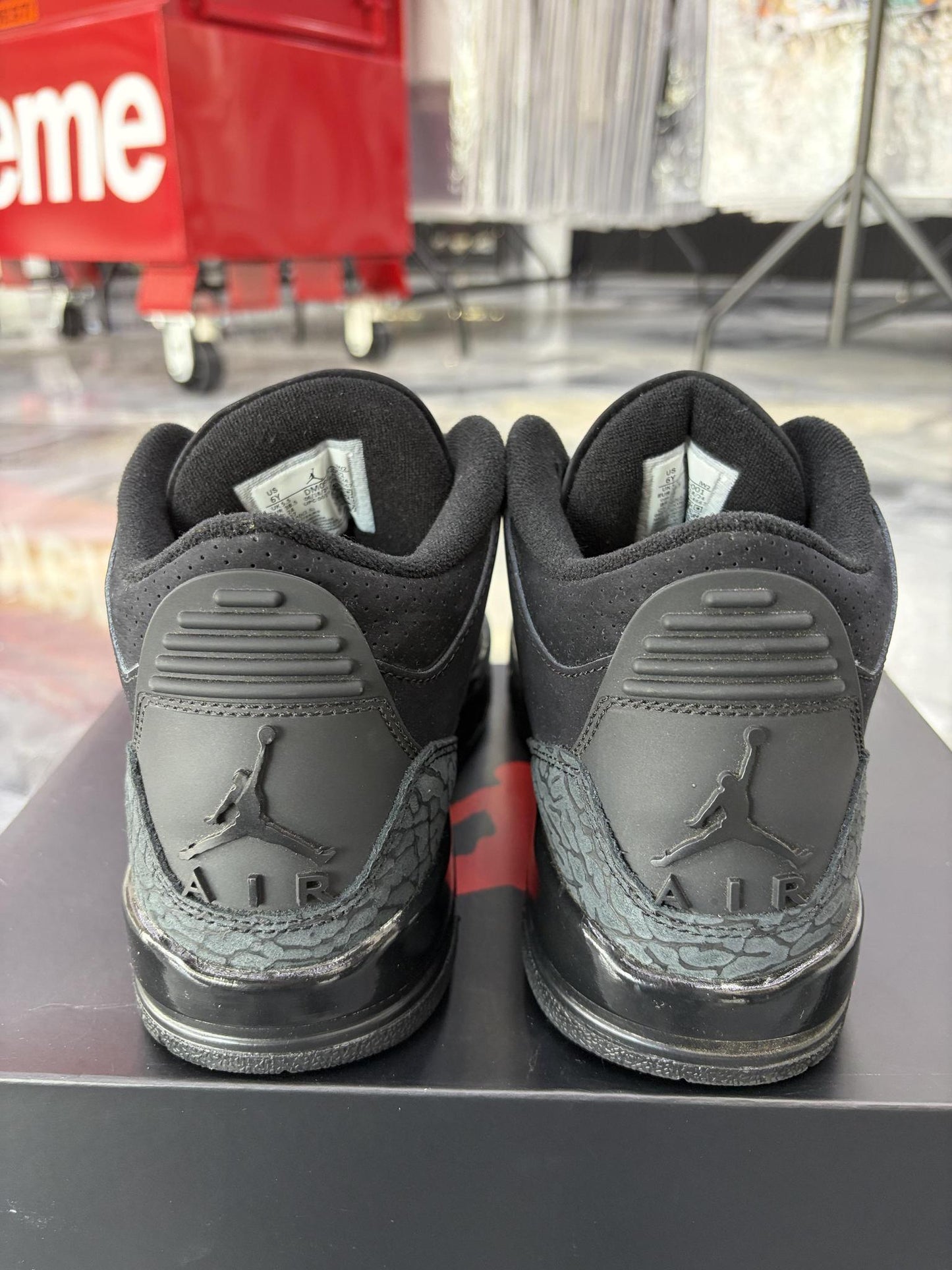 Jordan 3 "Black Cat" Used Size 6Y/7.5W