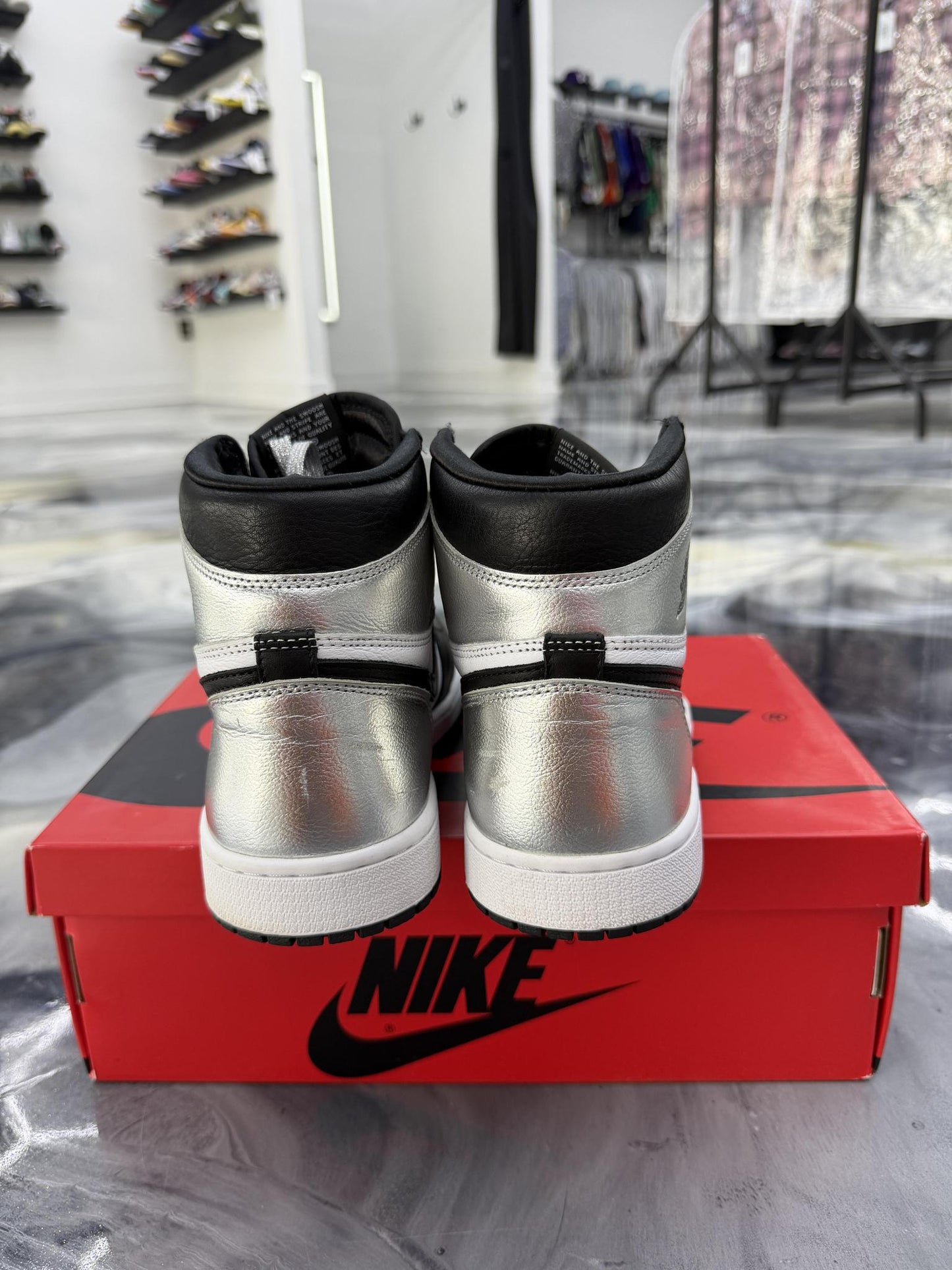 Jordan 1 "Metallic Silver" Used Size 9.5