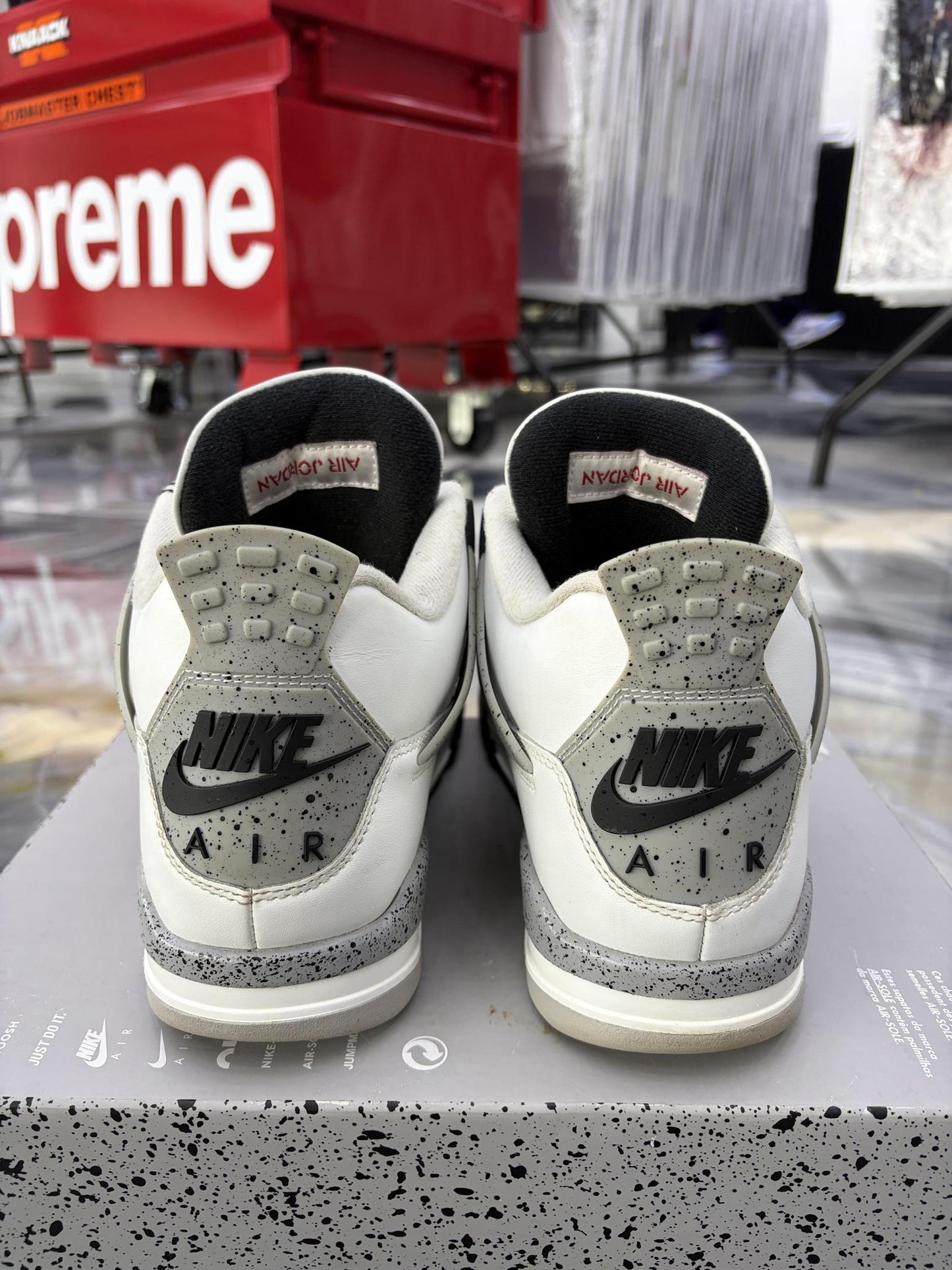 Jordan 4 "White Cement" Used Size 10