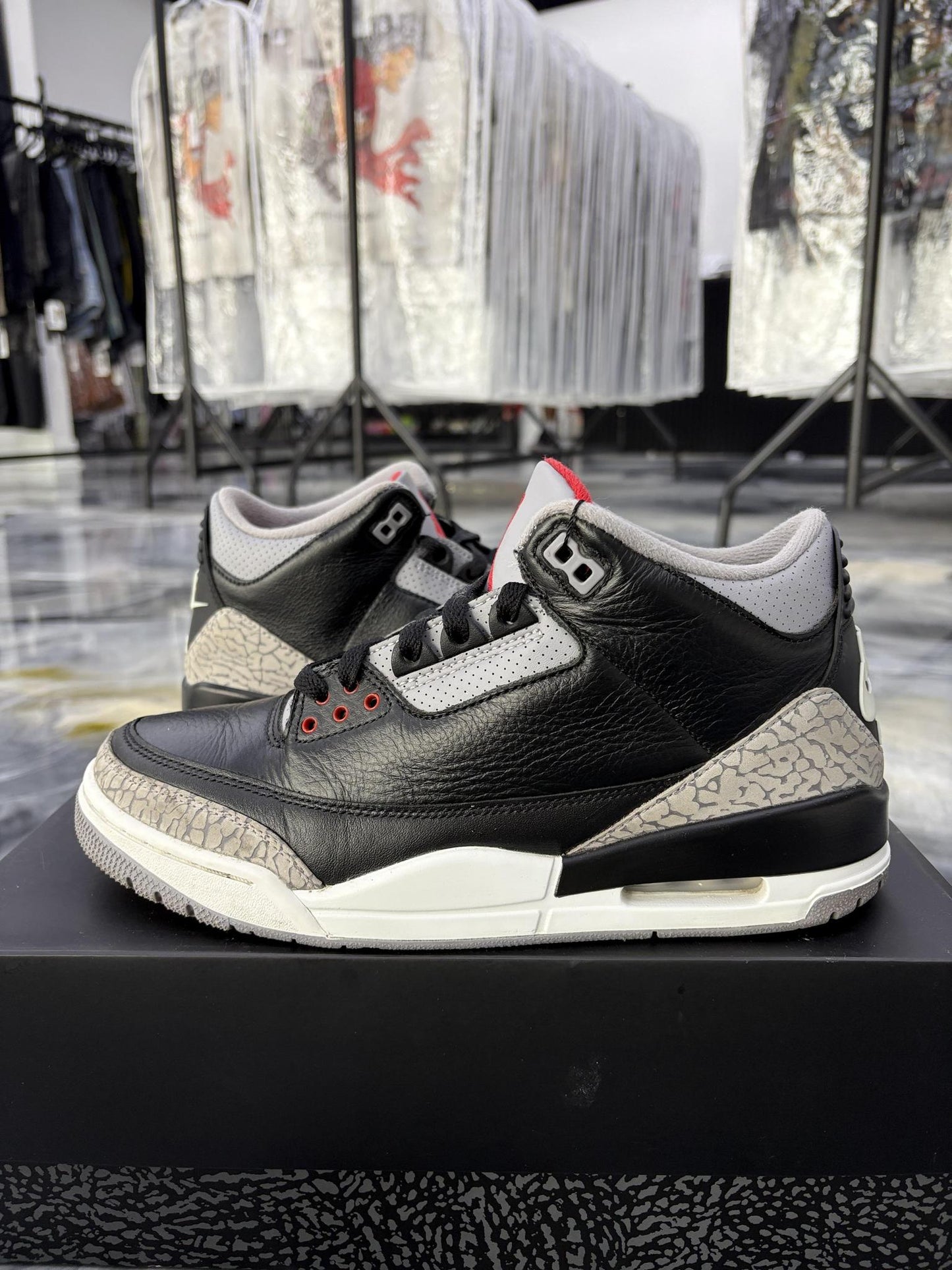 Jordan 3 "Black Cement" Used Size 9