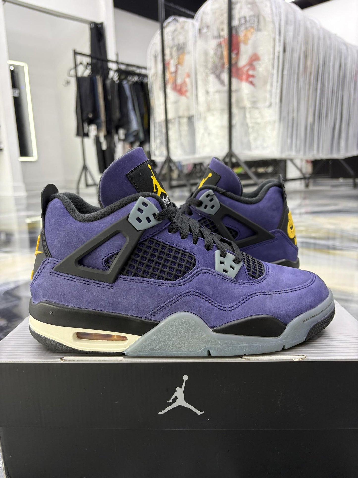 Jordan 4 "Lakers" Used Size 6.5Y/8W