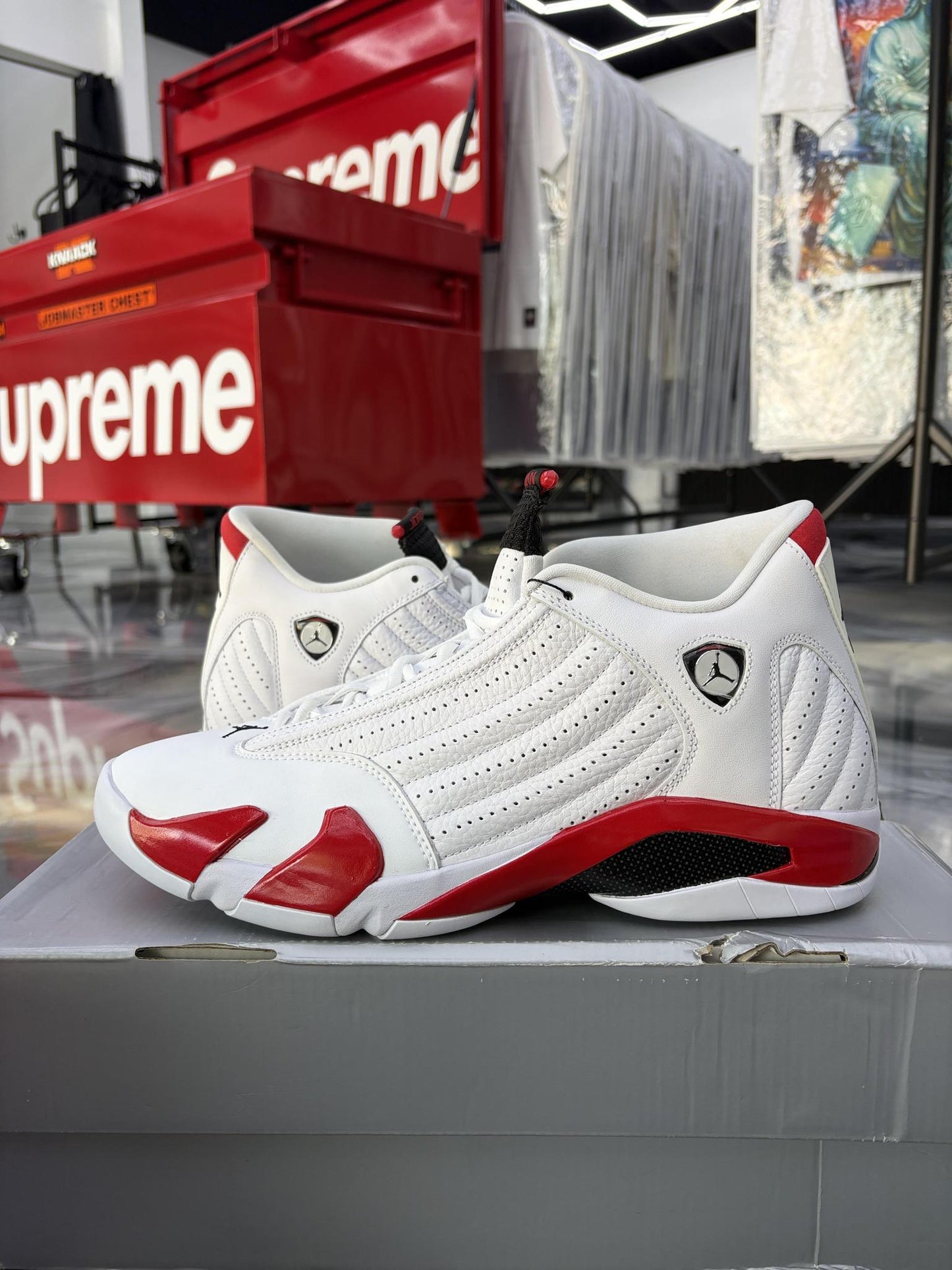 Jordan 14 "Candy Cane" Used Size 13