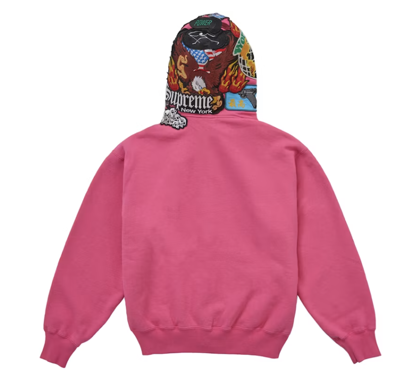 Supreme Patches Zip Up "Pink"