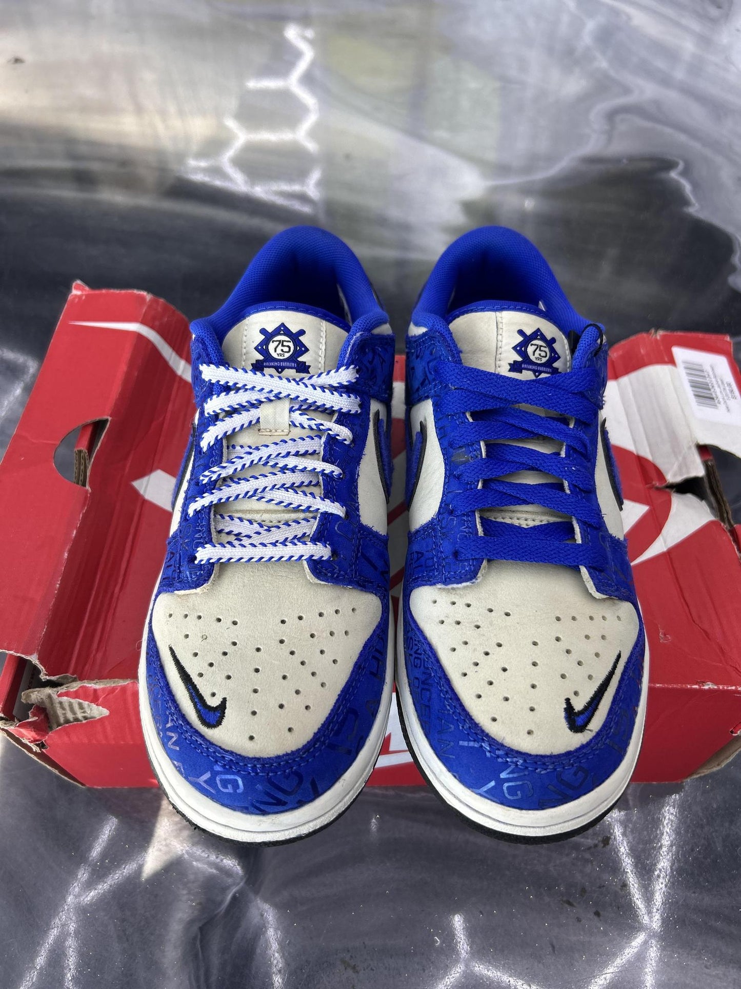 Nike Dunk Low "Jackie Robinson" Used Size 5.5Y/7W