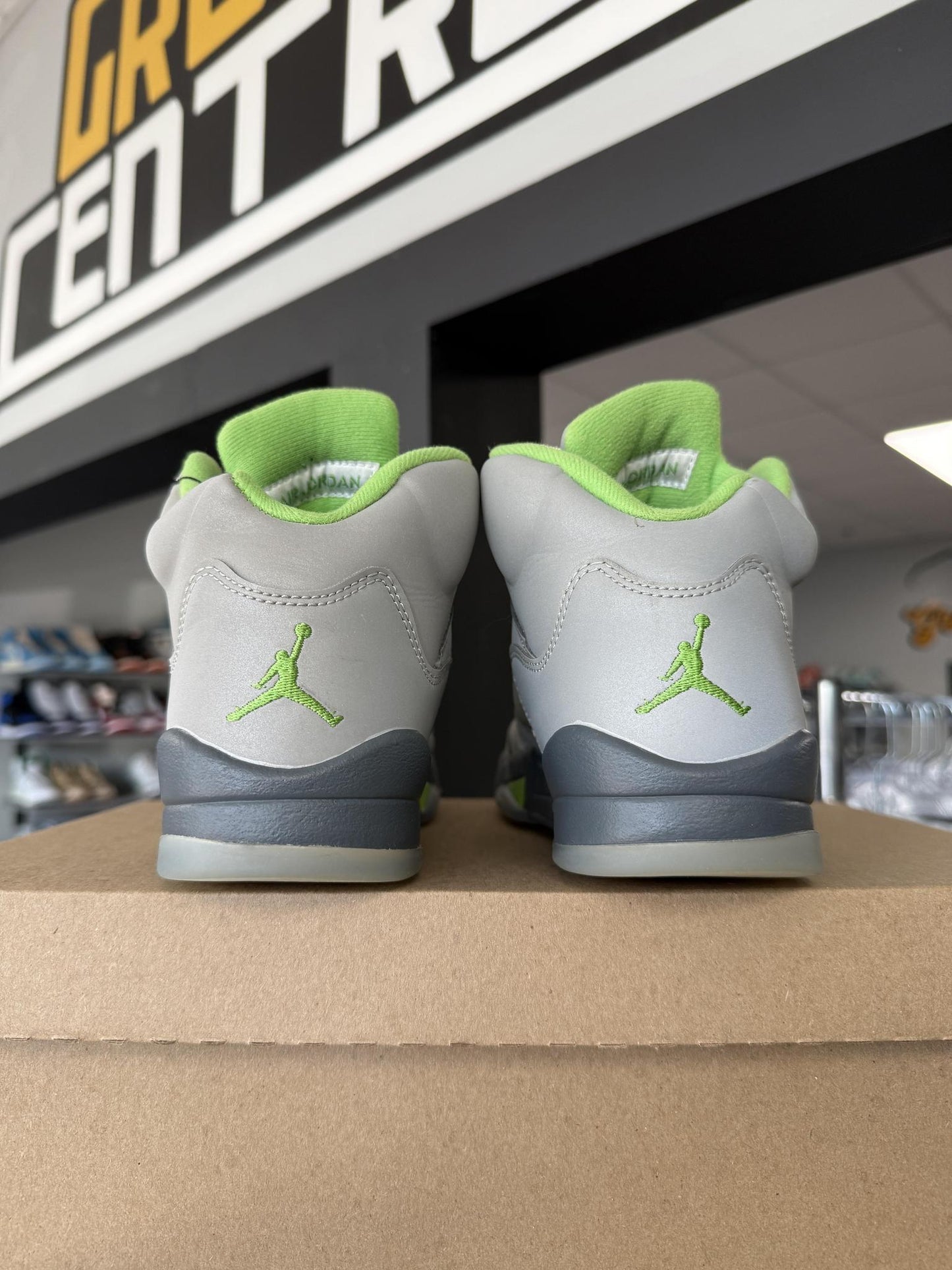 Jordan 5 "Green Bean" Used Size 6Y/7.5W