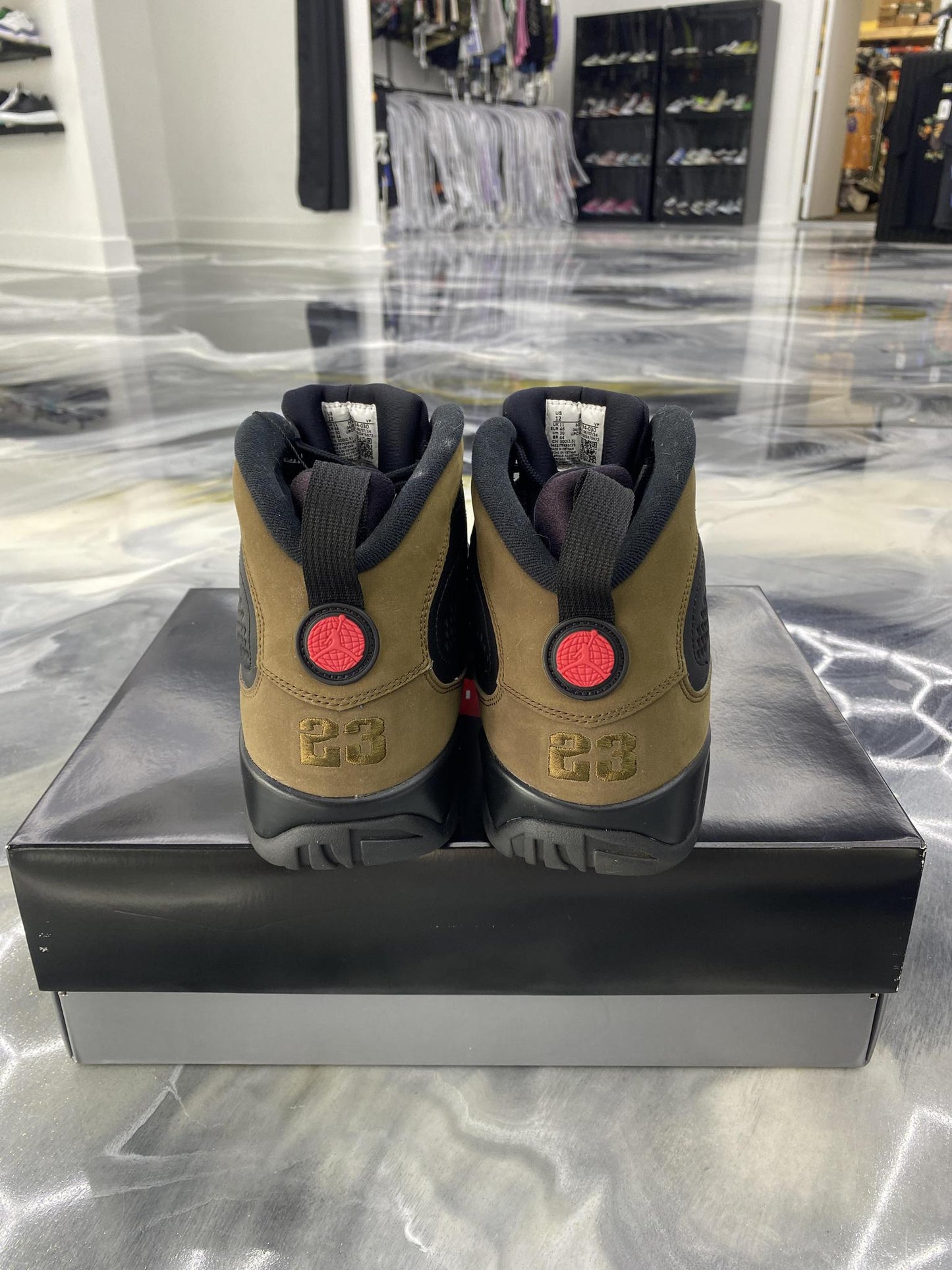 Jordan 9 "Olive" Used Size 12