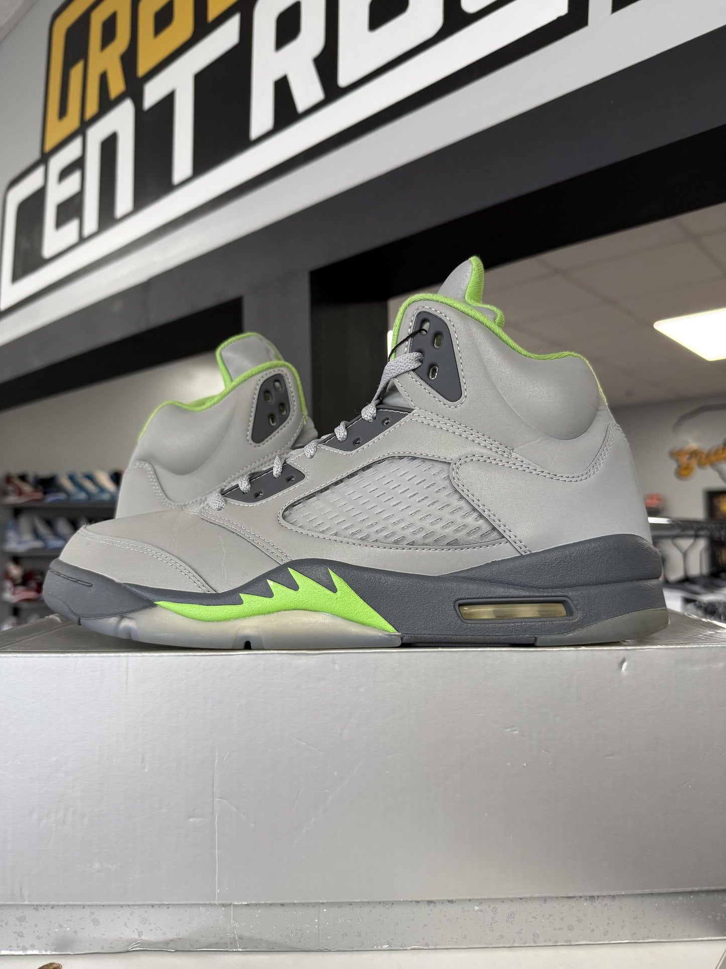 Jordan 5 "Green Bean" Used Size 12