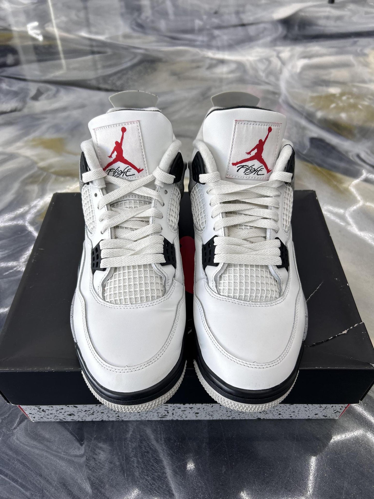 Jordan 4 "White Cement" Used Size 11