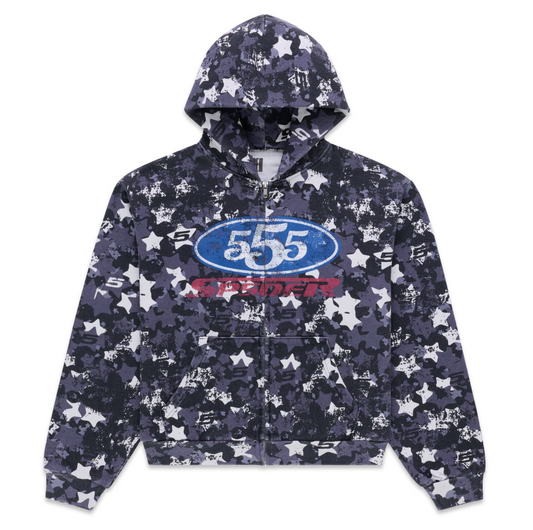 Sp5der R5cing Zip Up "Blue Camo"