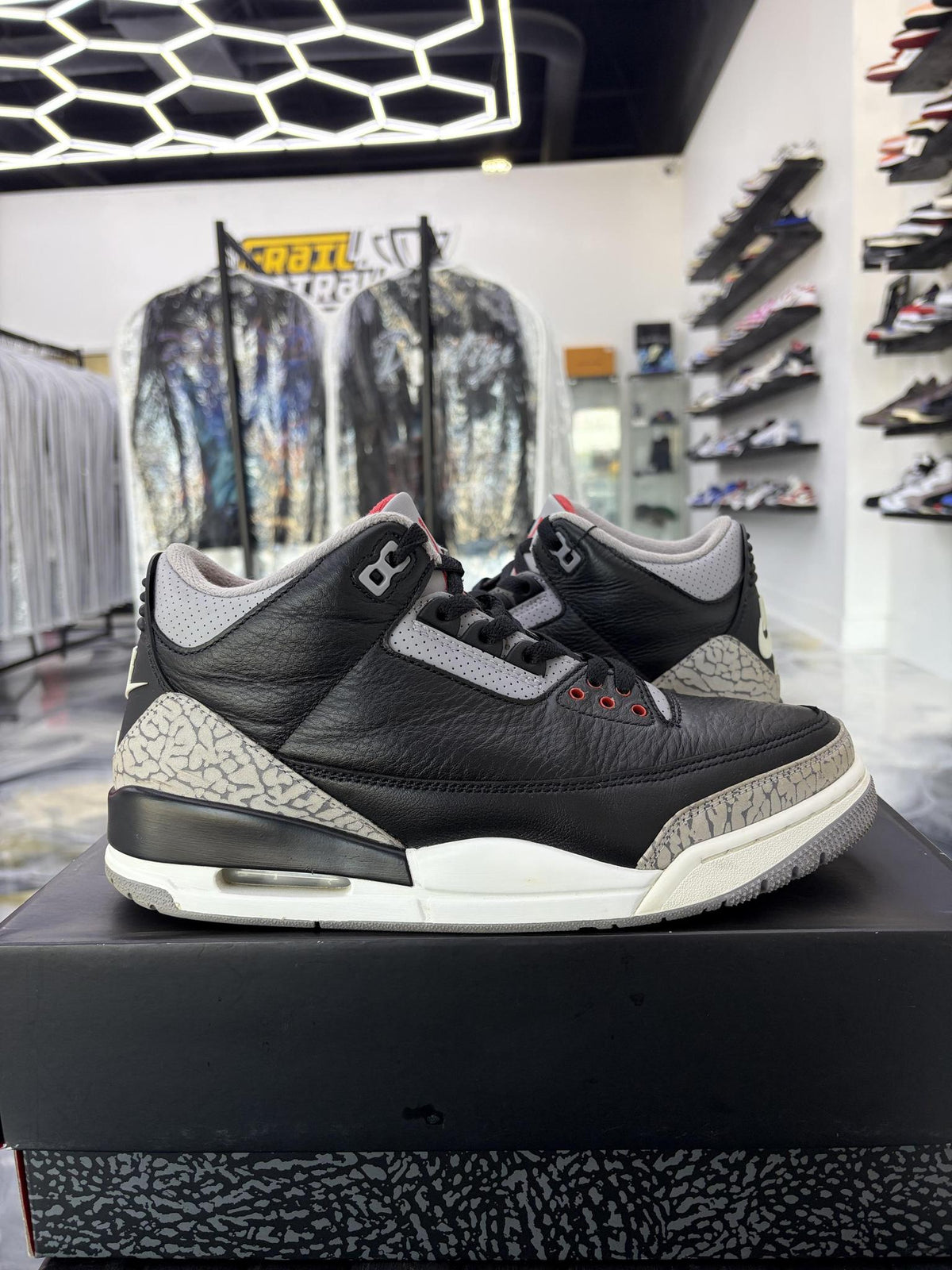 Jordan 3 "Black Cement" Used Size 9