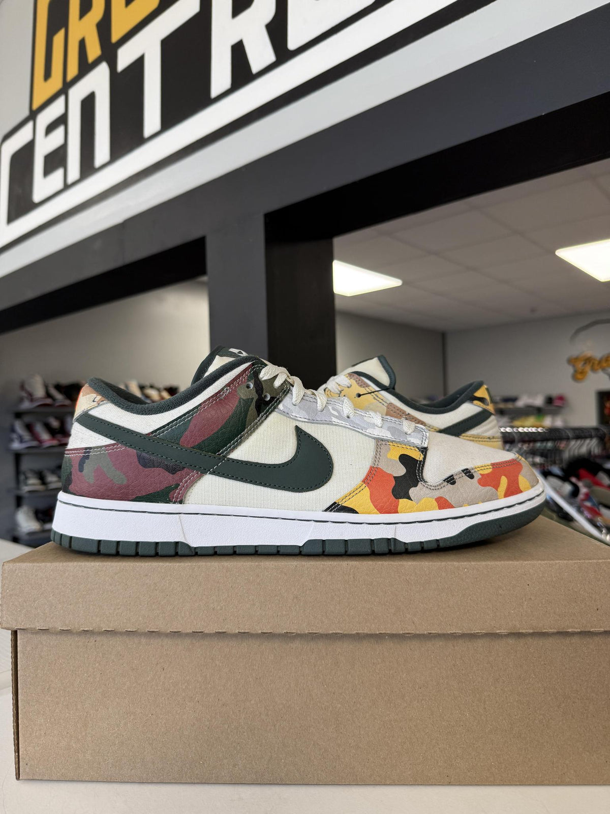 Dunk Low Camo Pack "White" Used Size 13