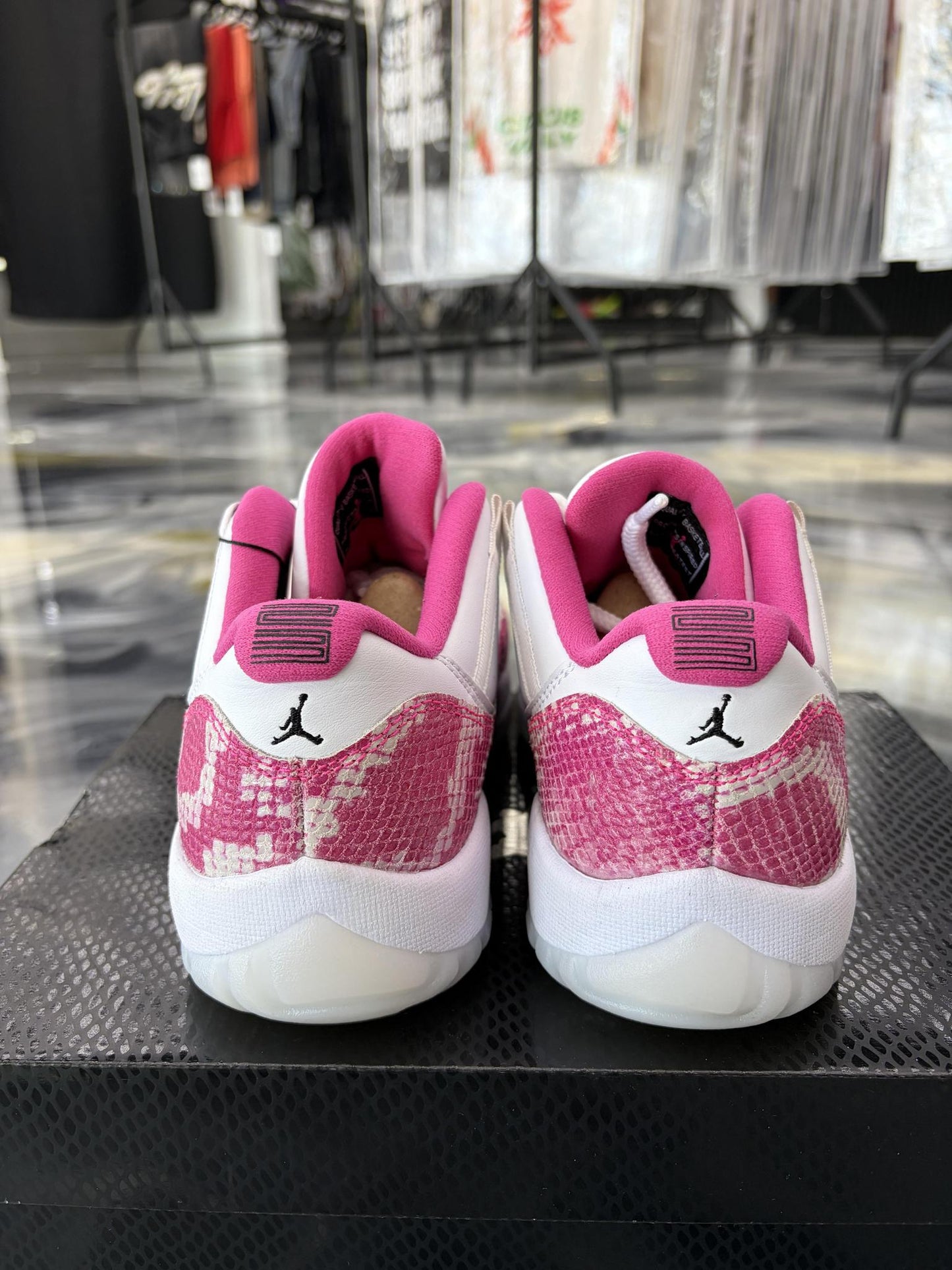 Jordan 11 Low "Pink Snakeskin" Used Size 7Y/8.5W