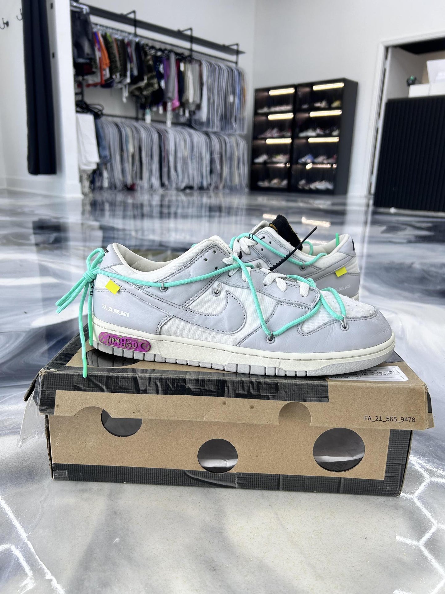 Dunk Low x Off White "Lot 4" Used Size 13