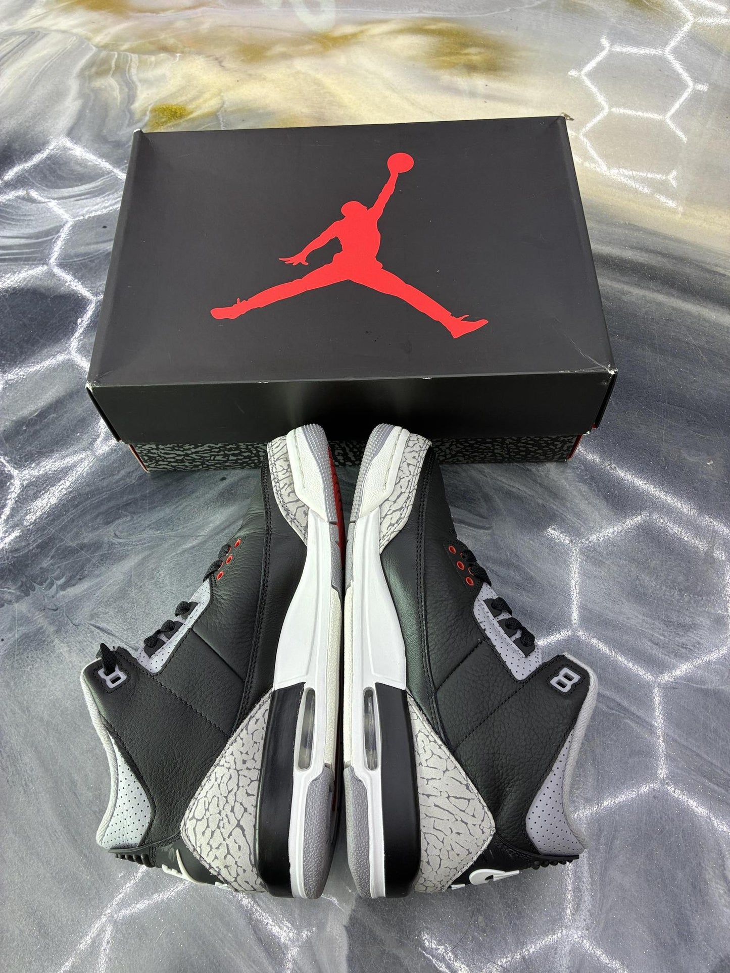 Jordan 3 "Black Cement" Used Size 7Y/8.5W