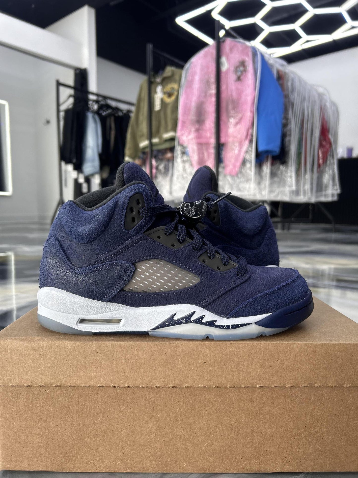 Jordan 5 "Midnight Navy" Used Size 5.5Y/7W