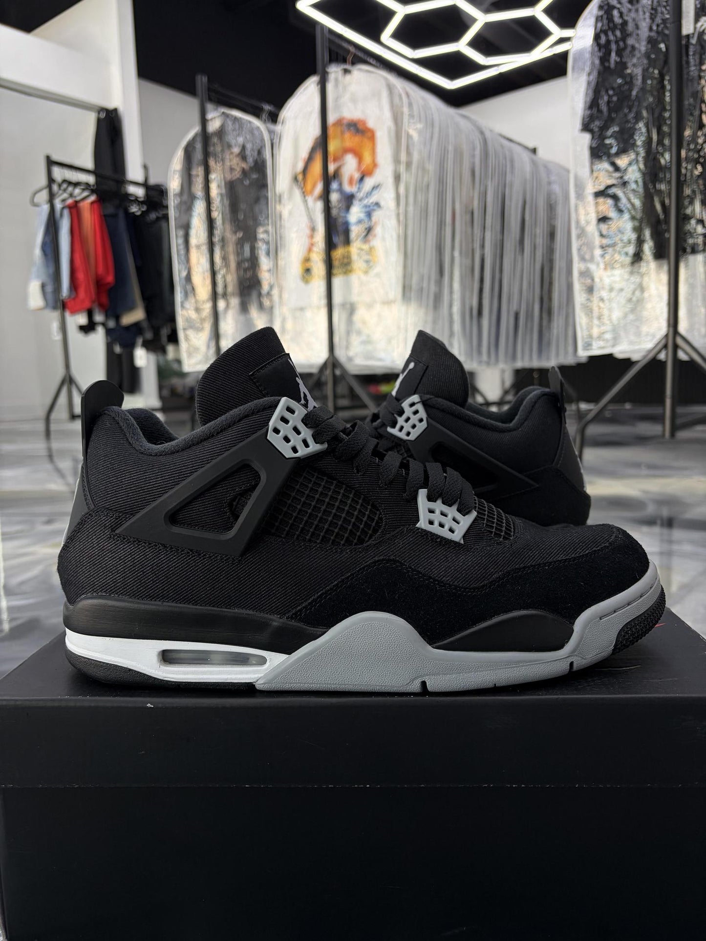 Jordan 4 "Black Canvas" Used Size 13