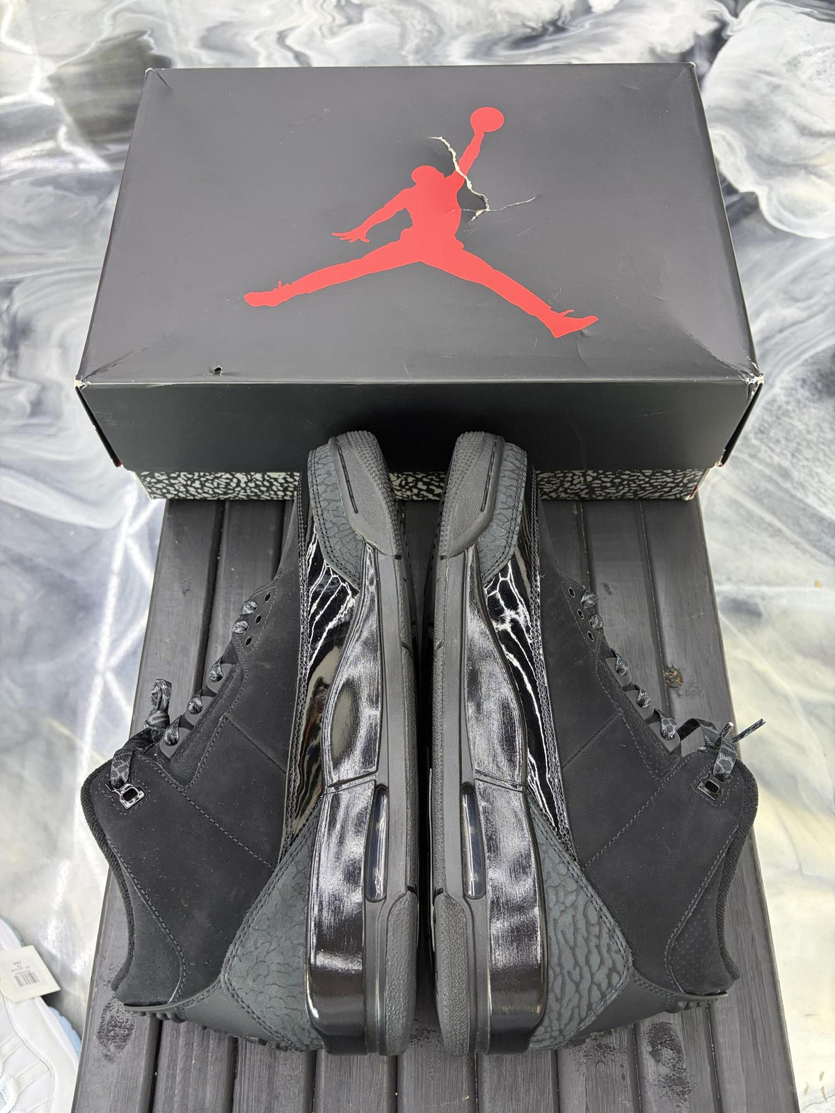Jordan 3 "Black Cat" Used Size 9