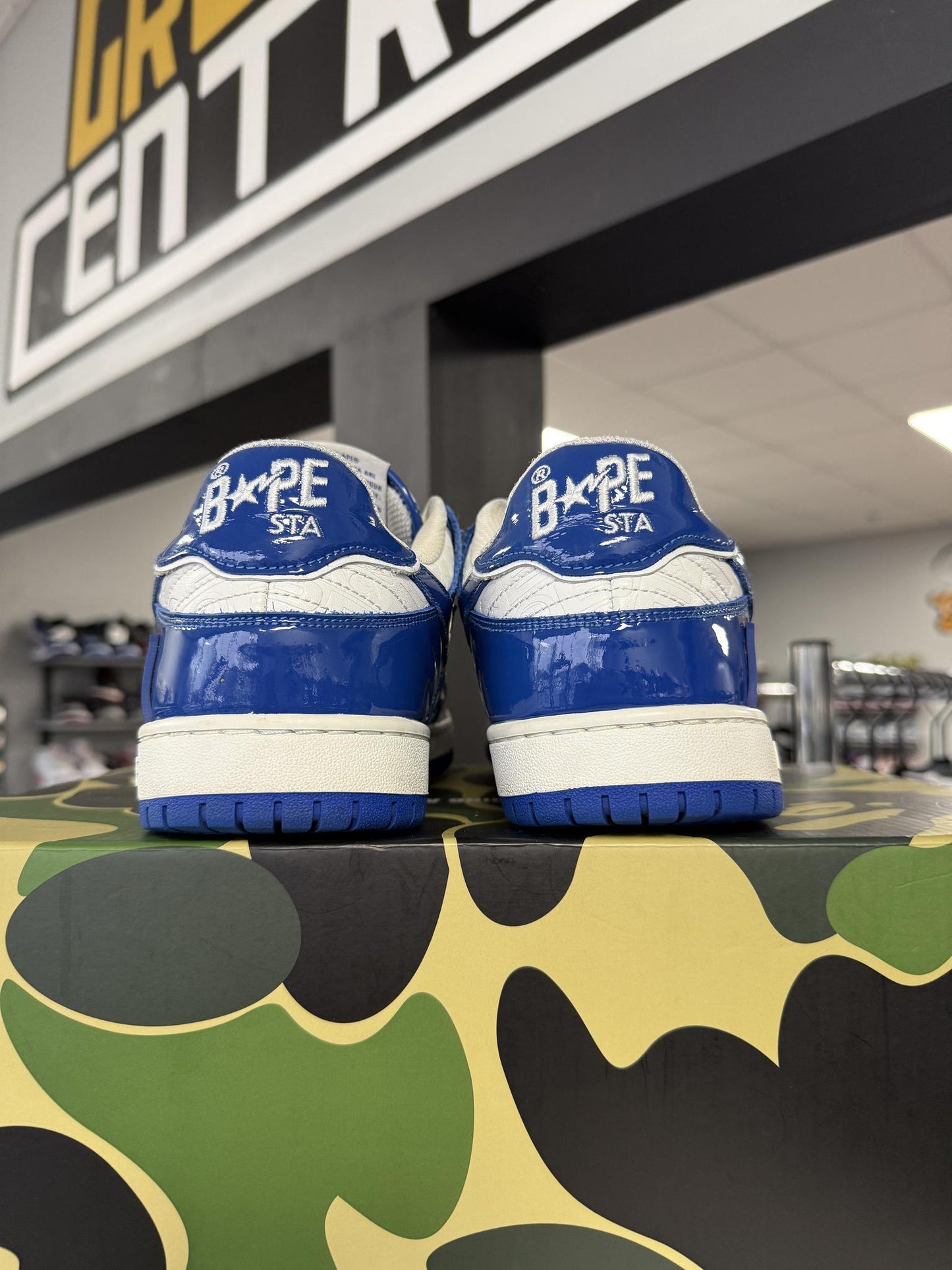 Bape Sk8 Sta "Patent Blue" Used Size 10