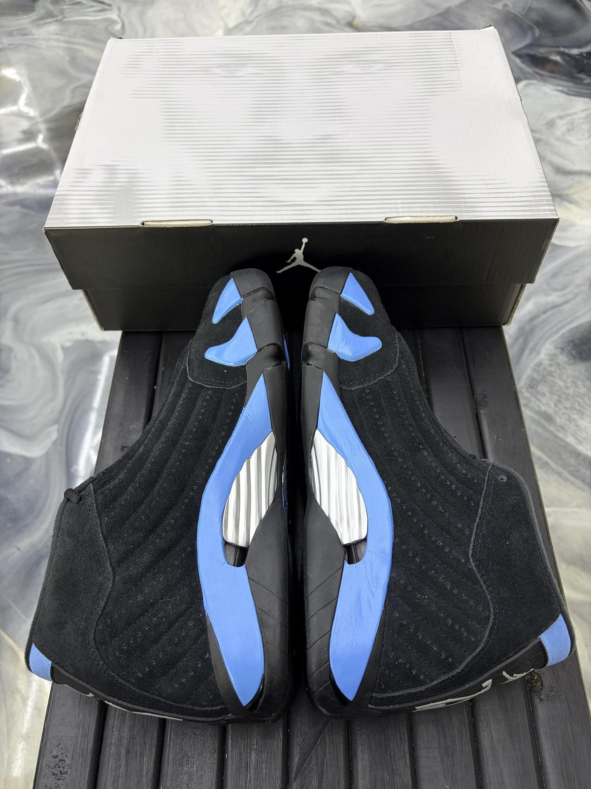 Jordan 14 "Black University Blue" Used Size 10
